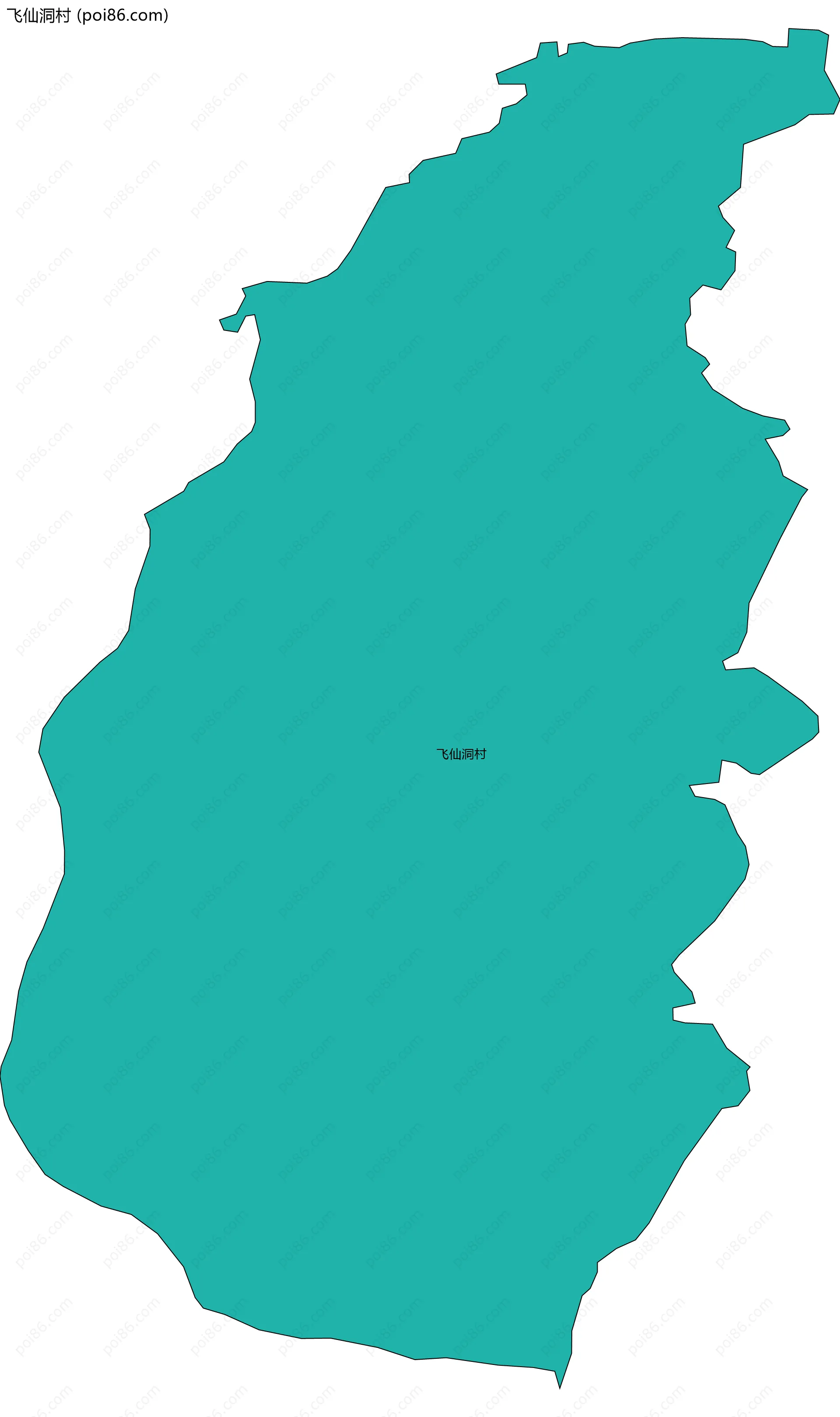 飞仙洞村边界地图