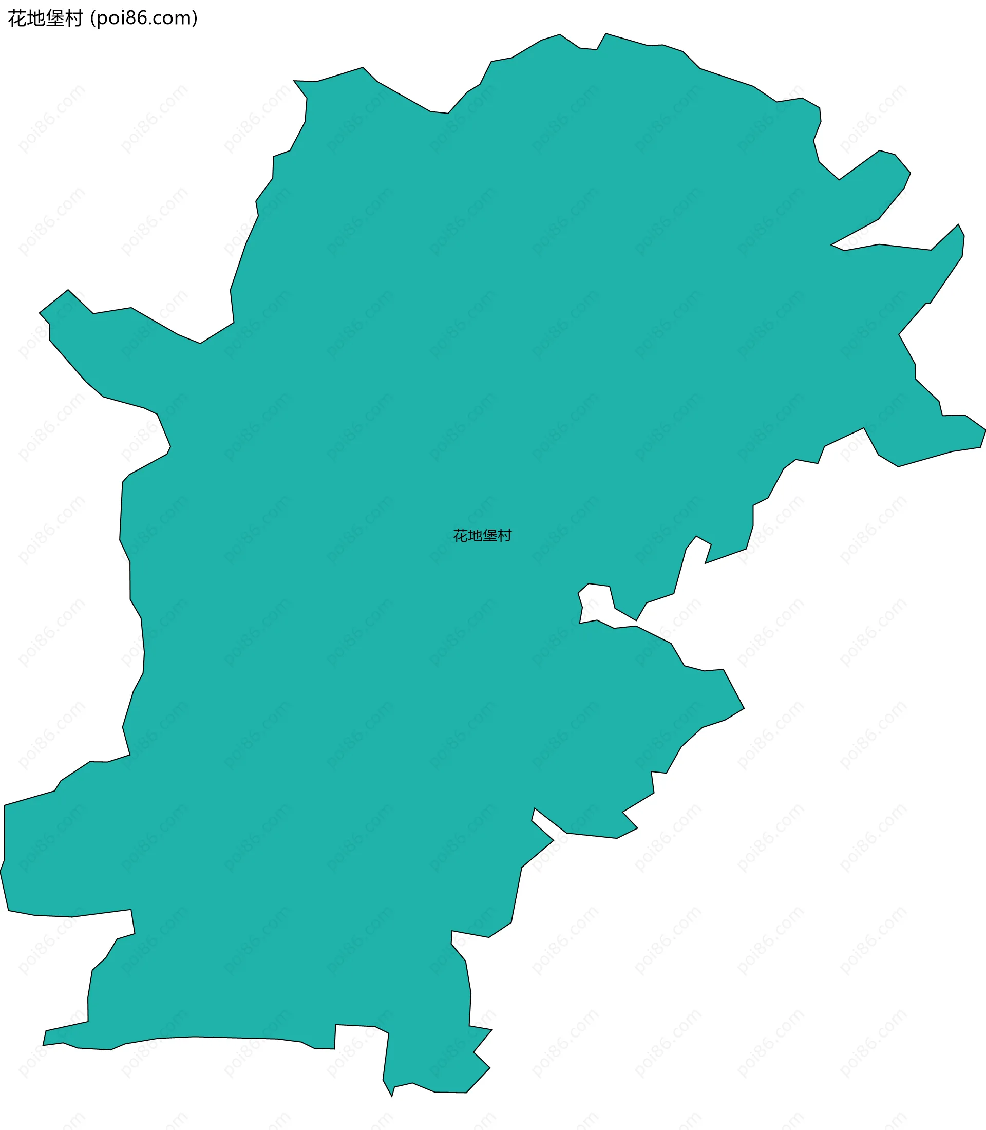 花地堡村边界地图