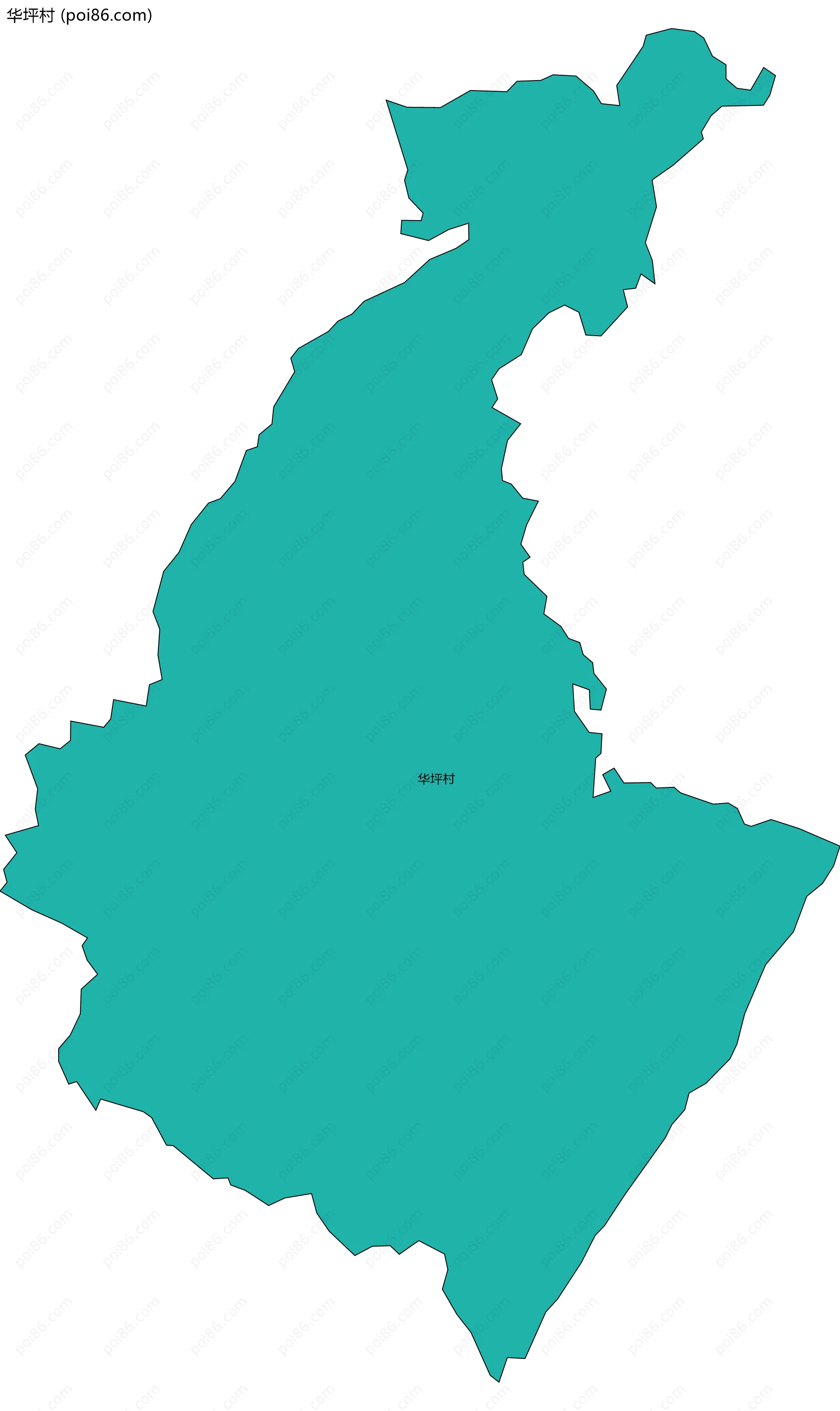 华坪村边界地图