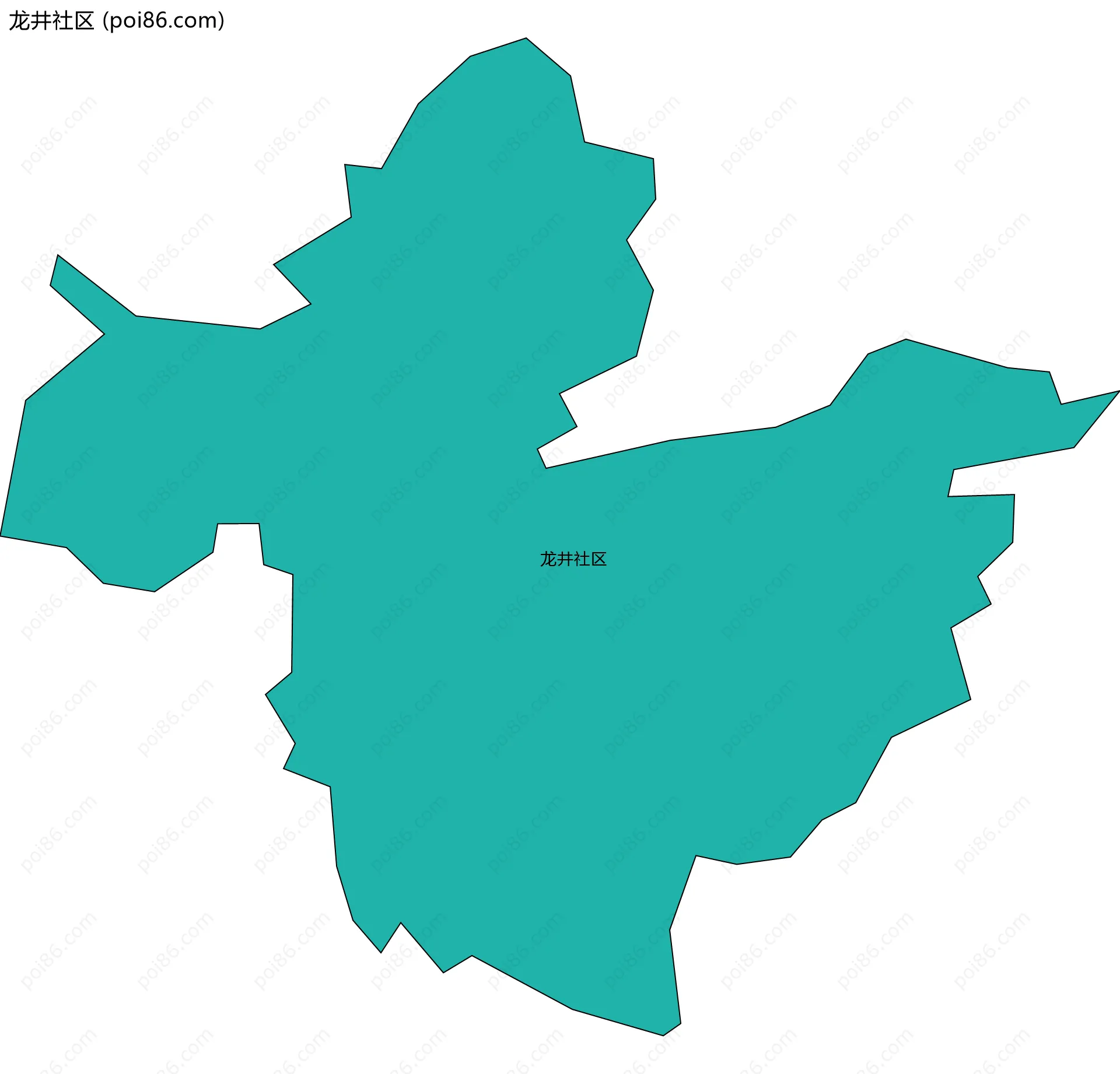 龙井社区边界地图