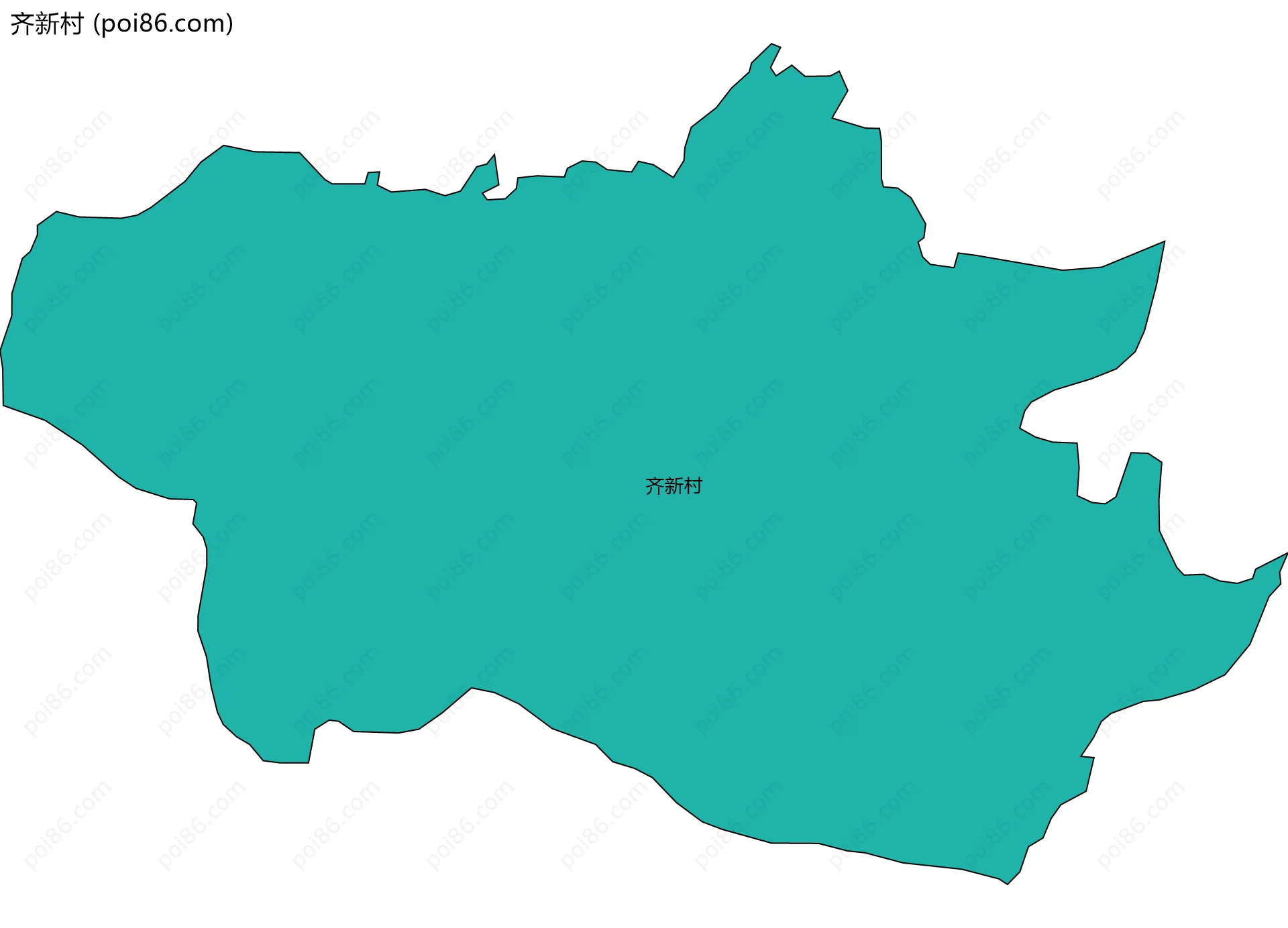 齐新村边界地图