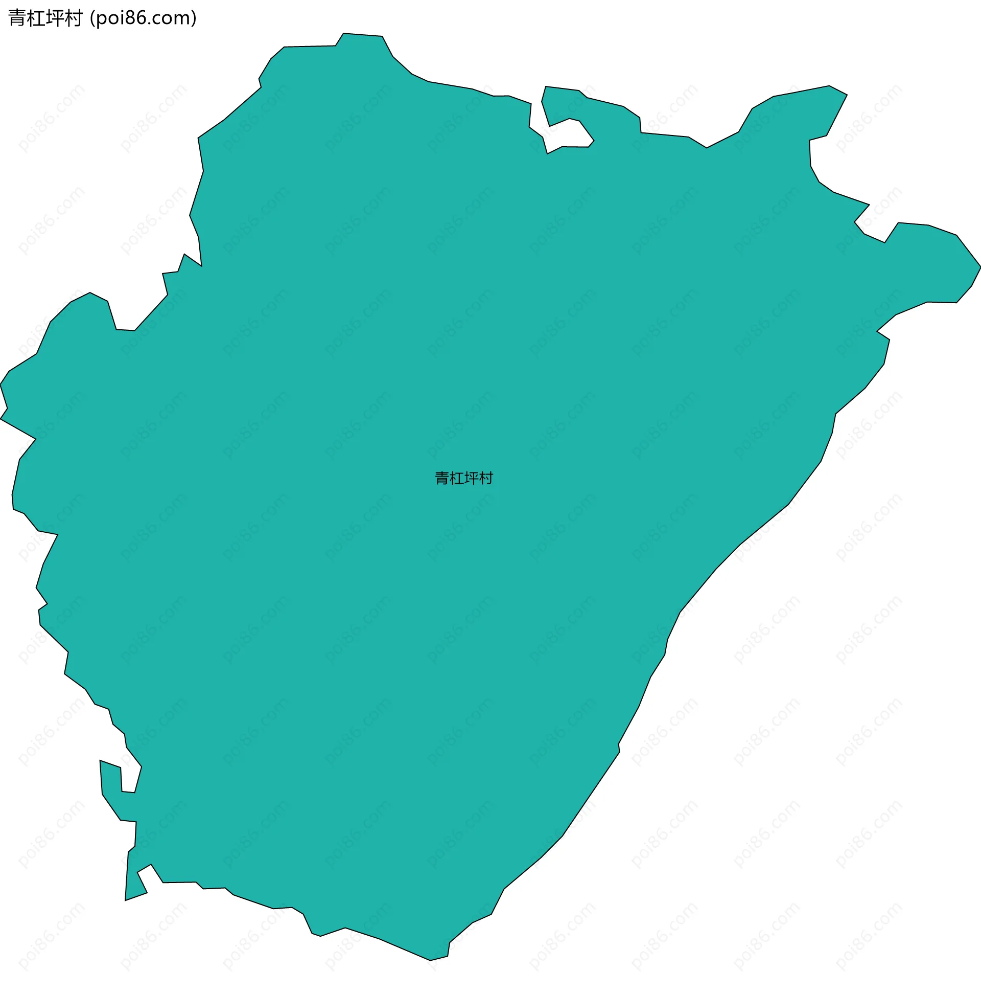 青杠坪村边界地图