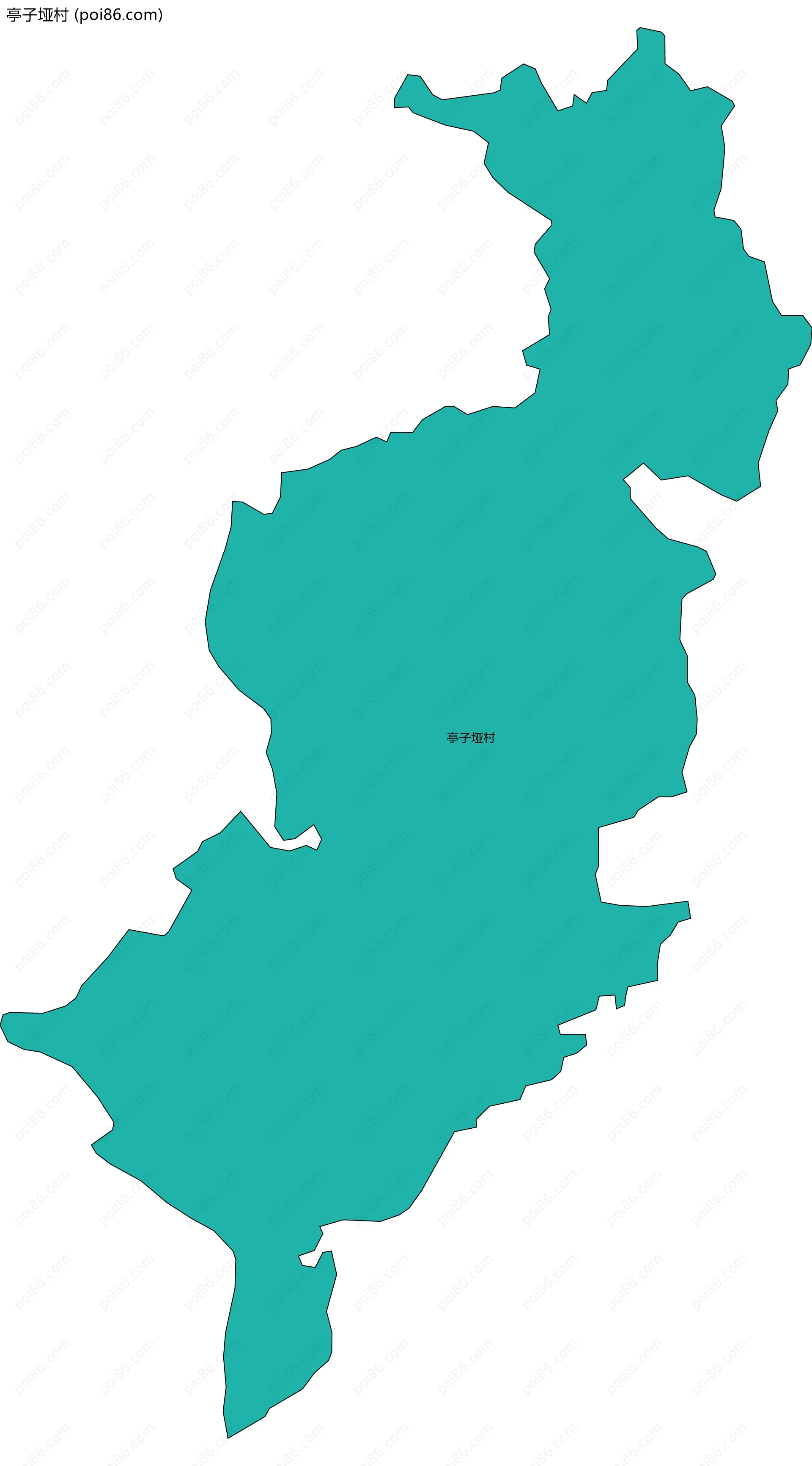 亭子垭村边界地图