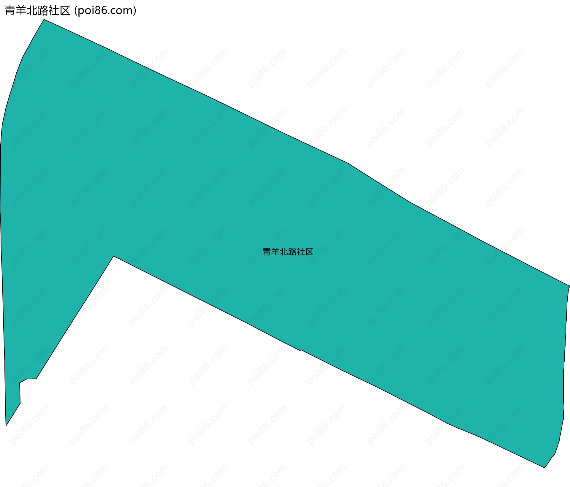 青羊北路社区边界地图