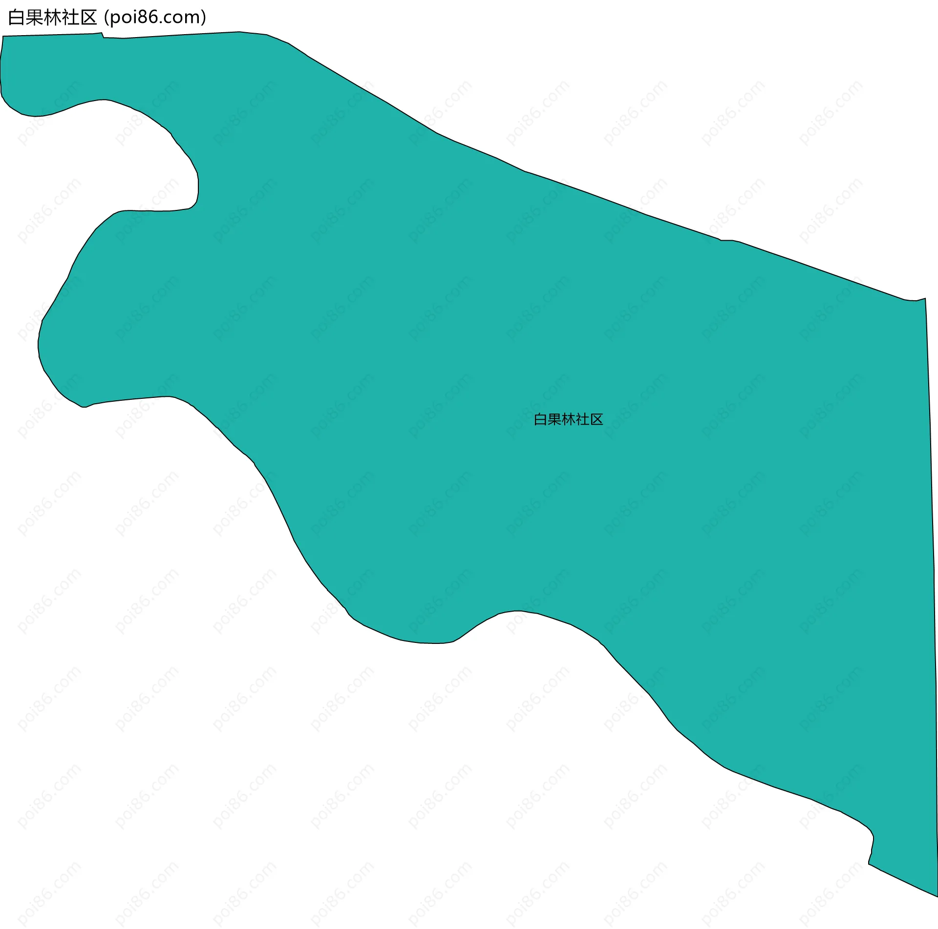 白果林社区边界地图