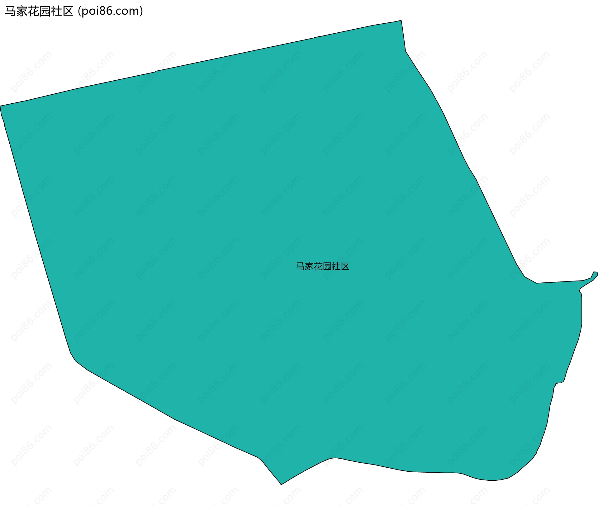 马家花园社区边界地图