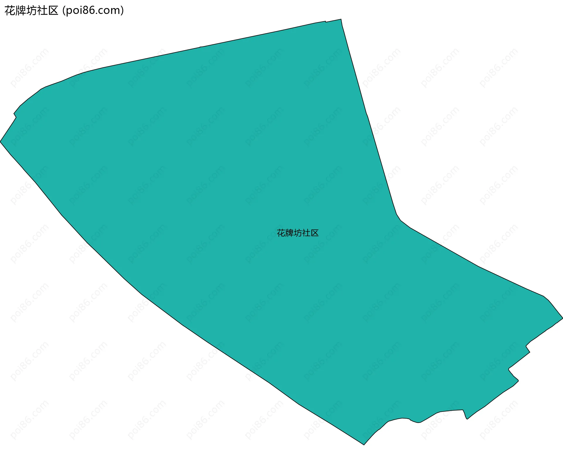 花牌坊社区边界地图