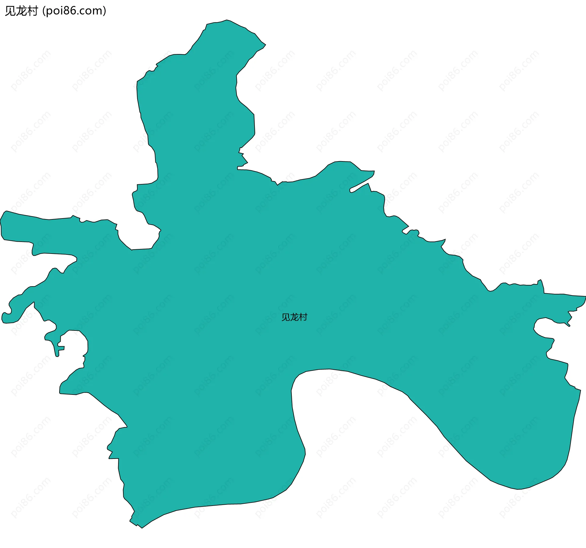 见龙村边界地图