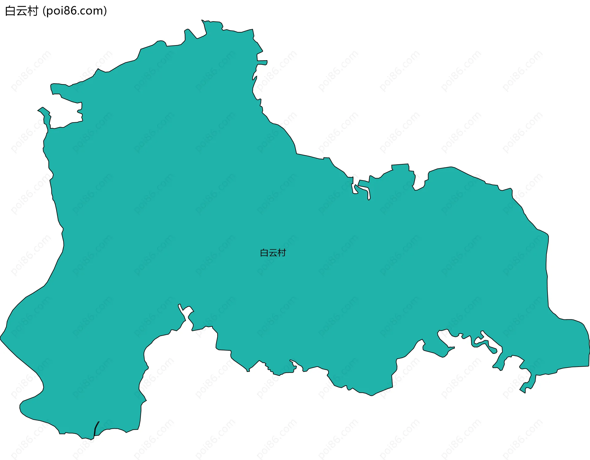白云村边界地图