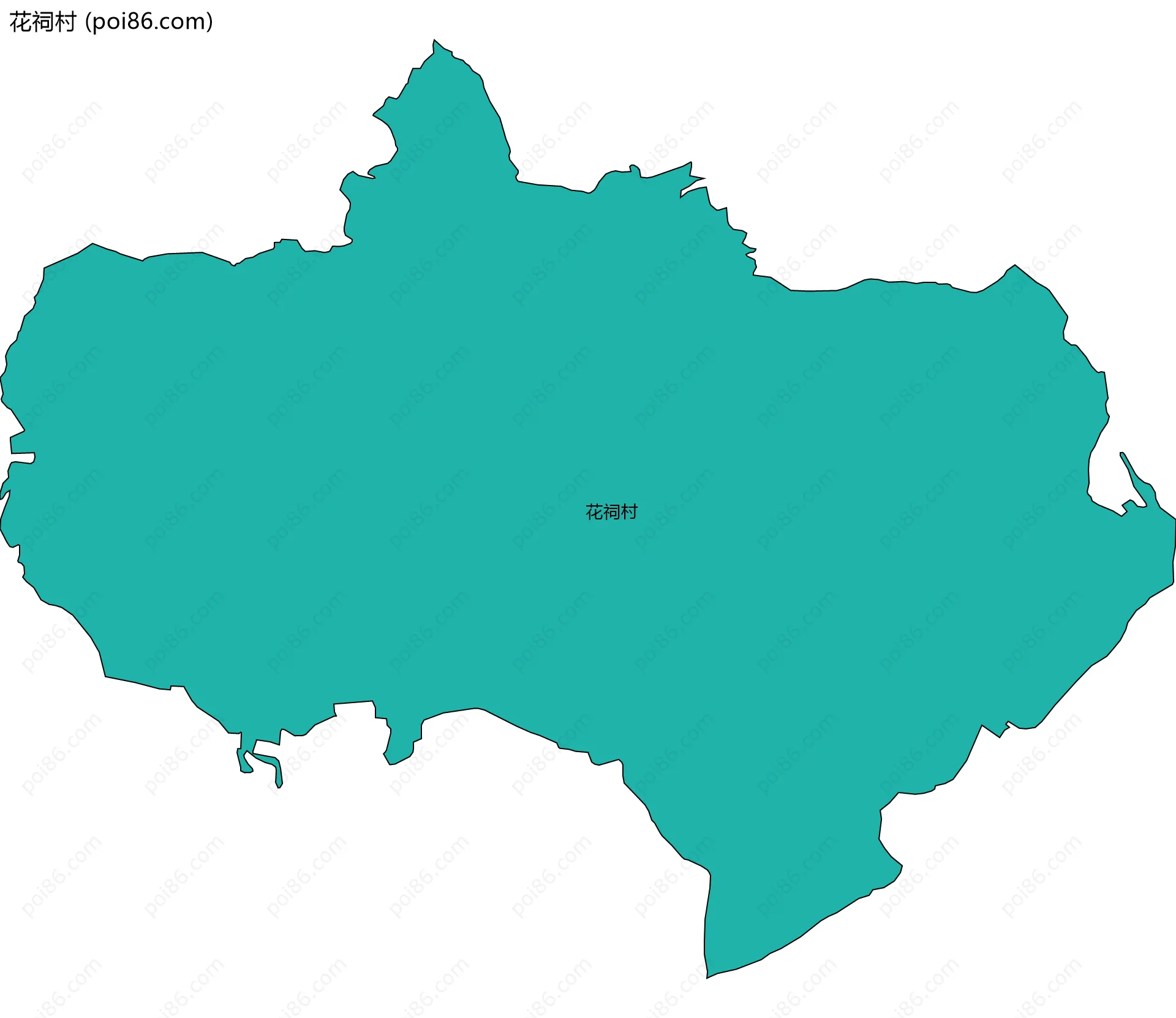 花祠村边界地图