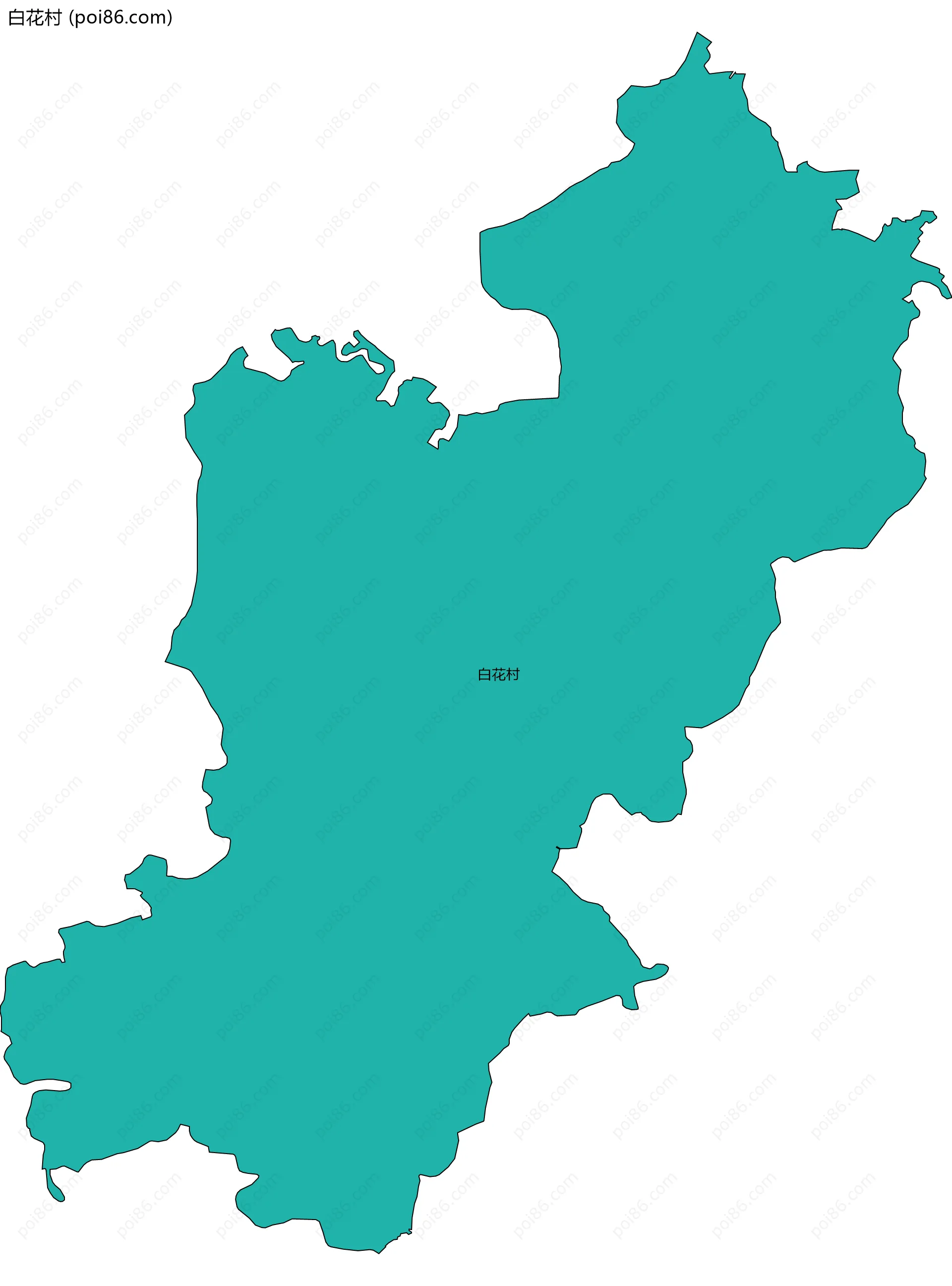 白花村边界地图