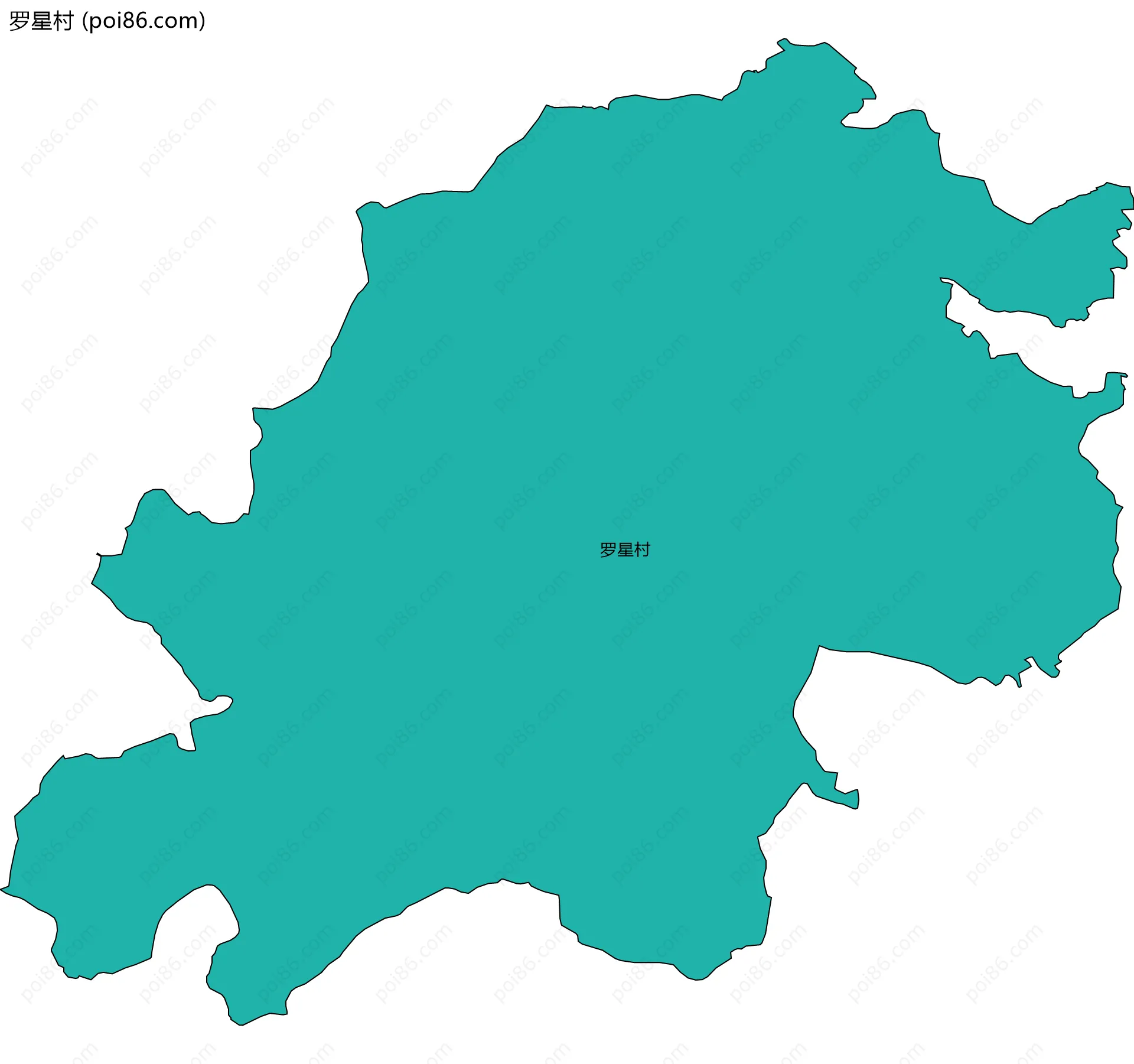 罗星村边界地图