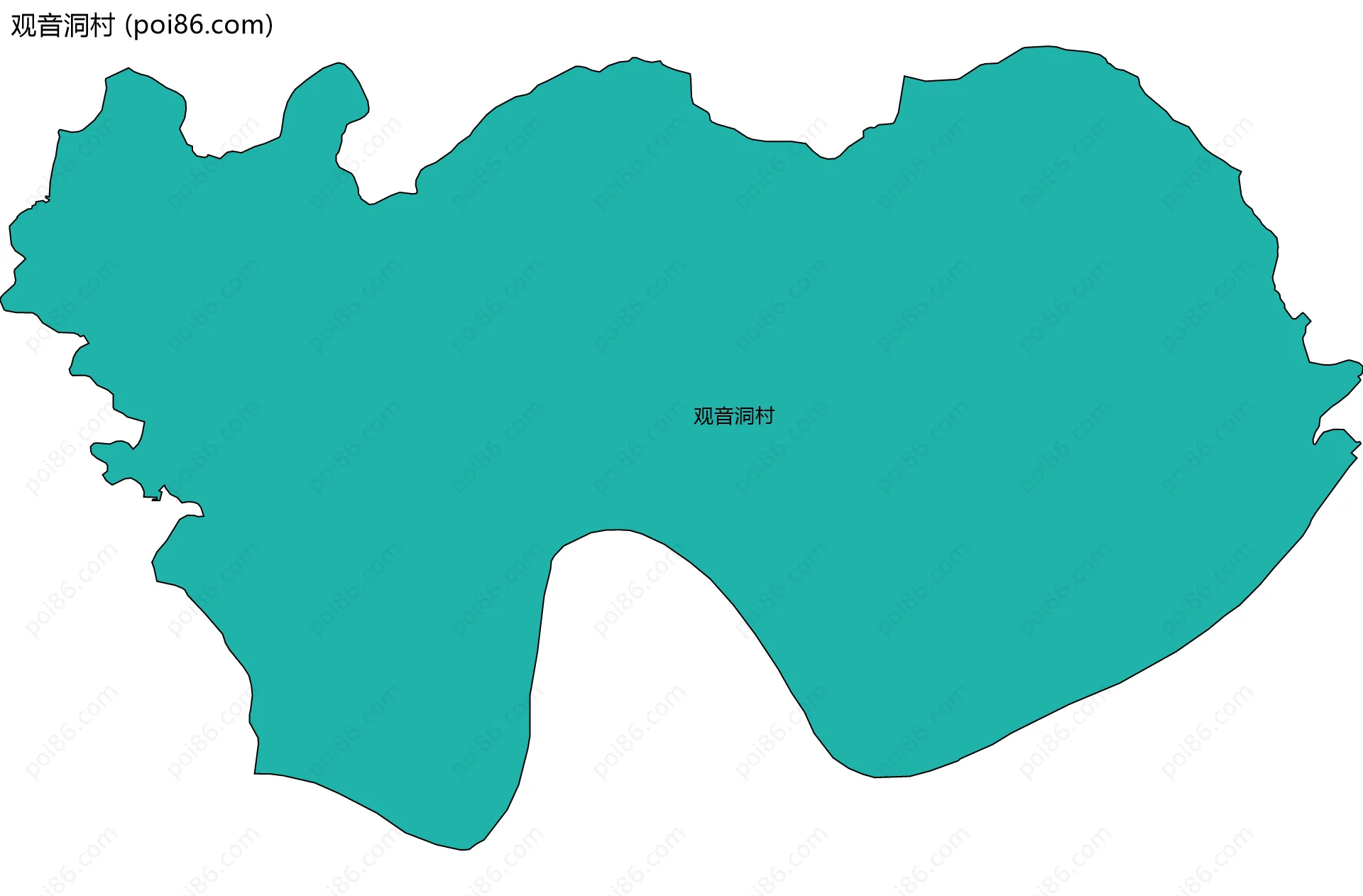 观音洞村边界地图