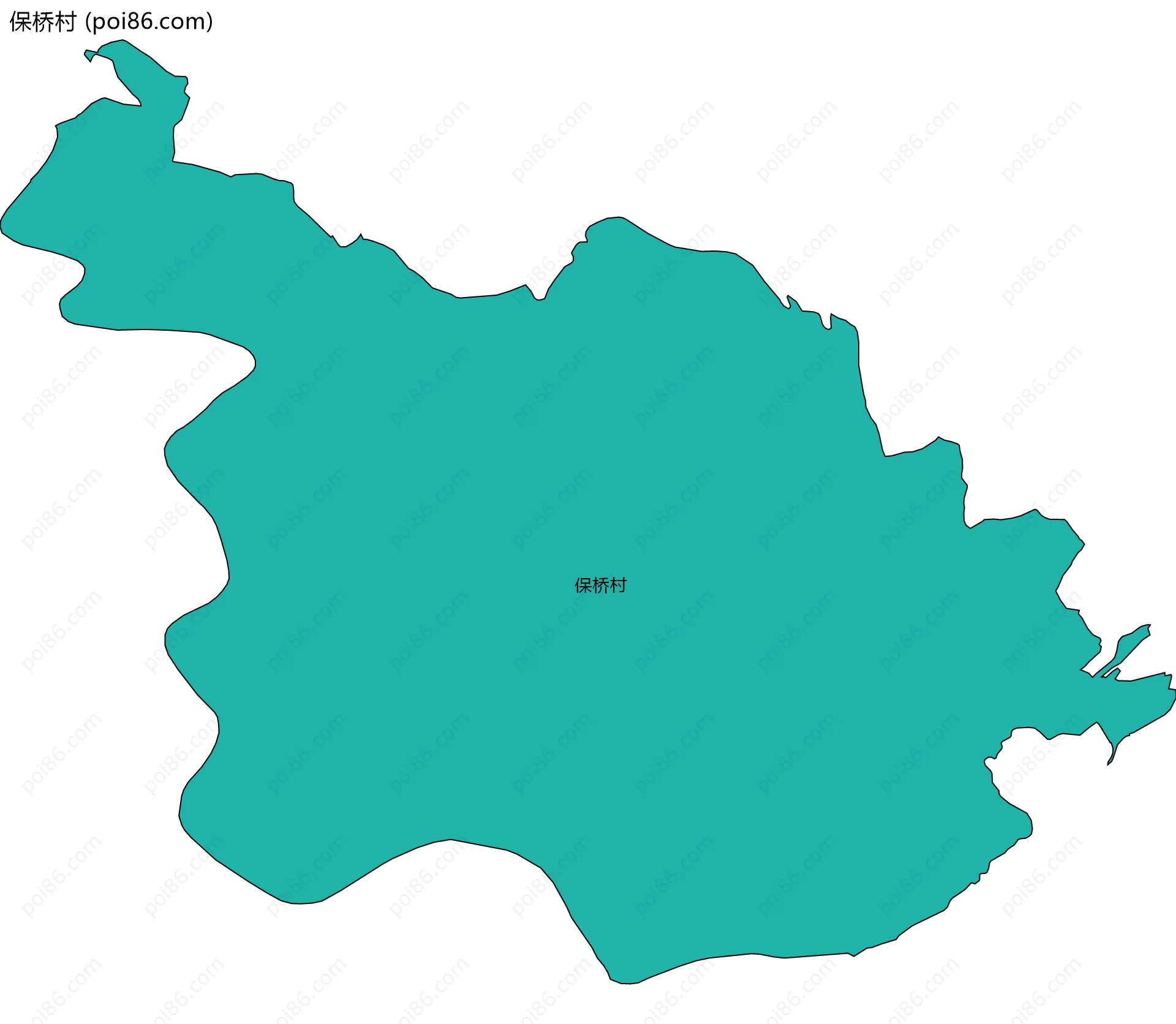 保桥村边界地图