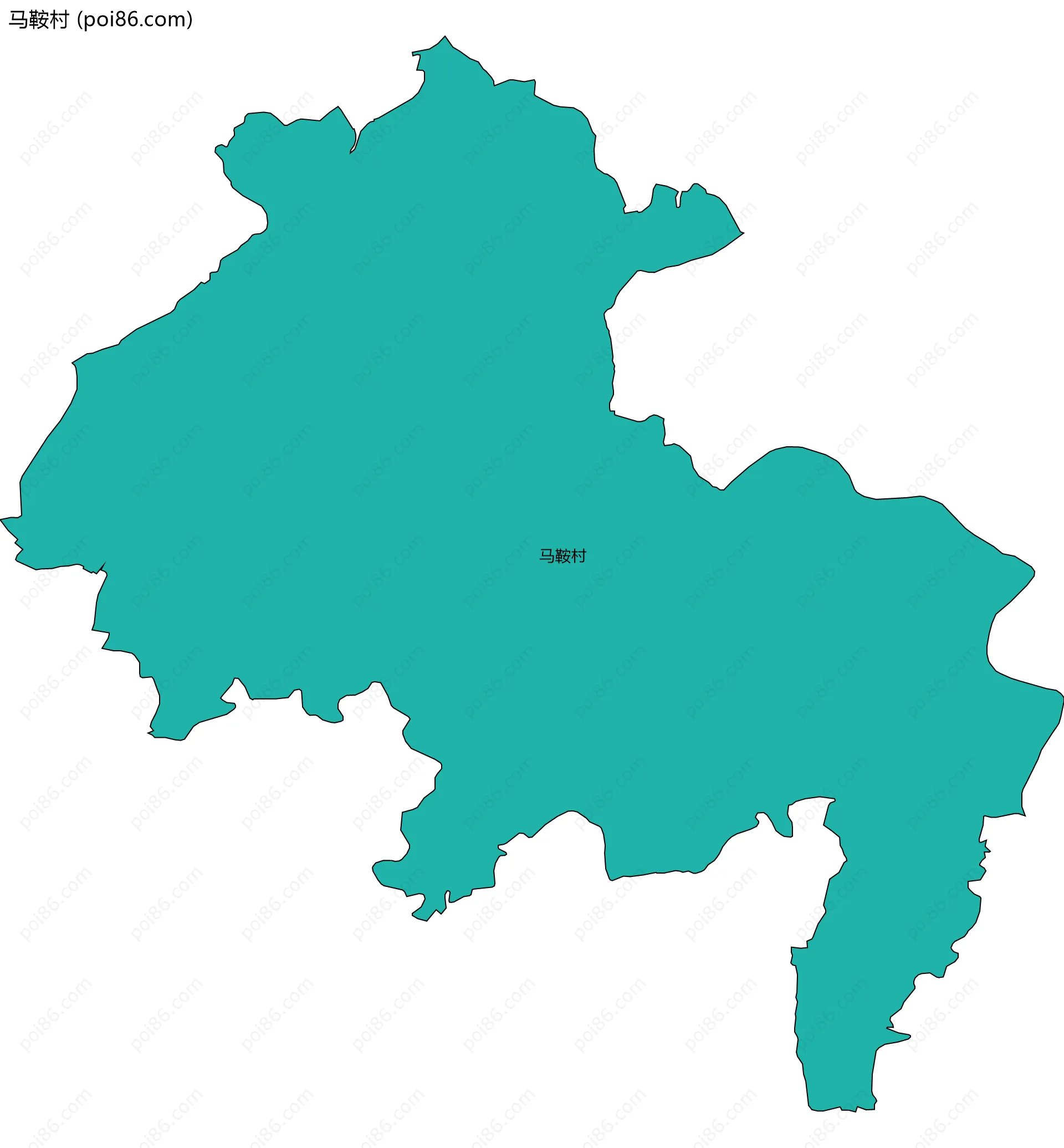 马鞍村边界地图