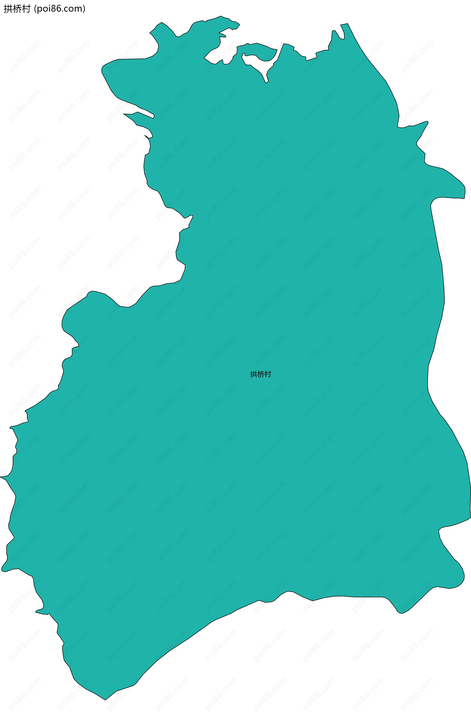 拱桥村边界地图