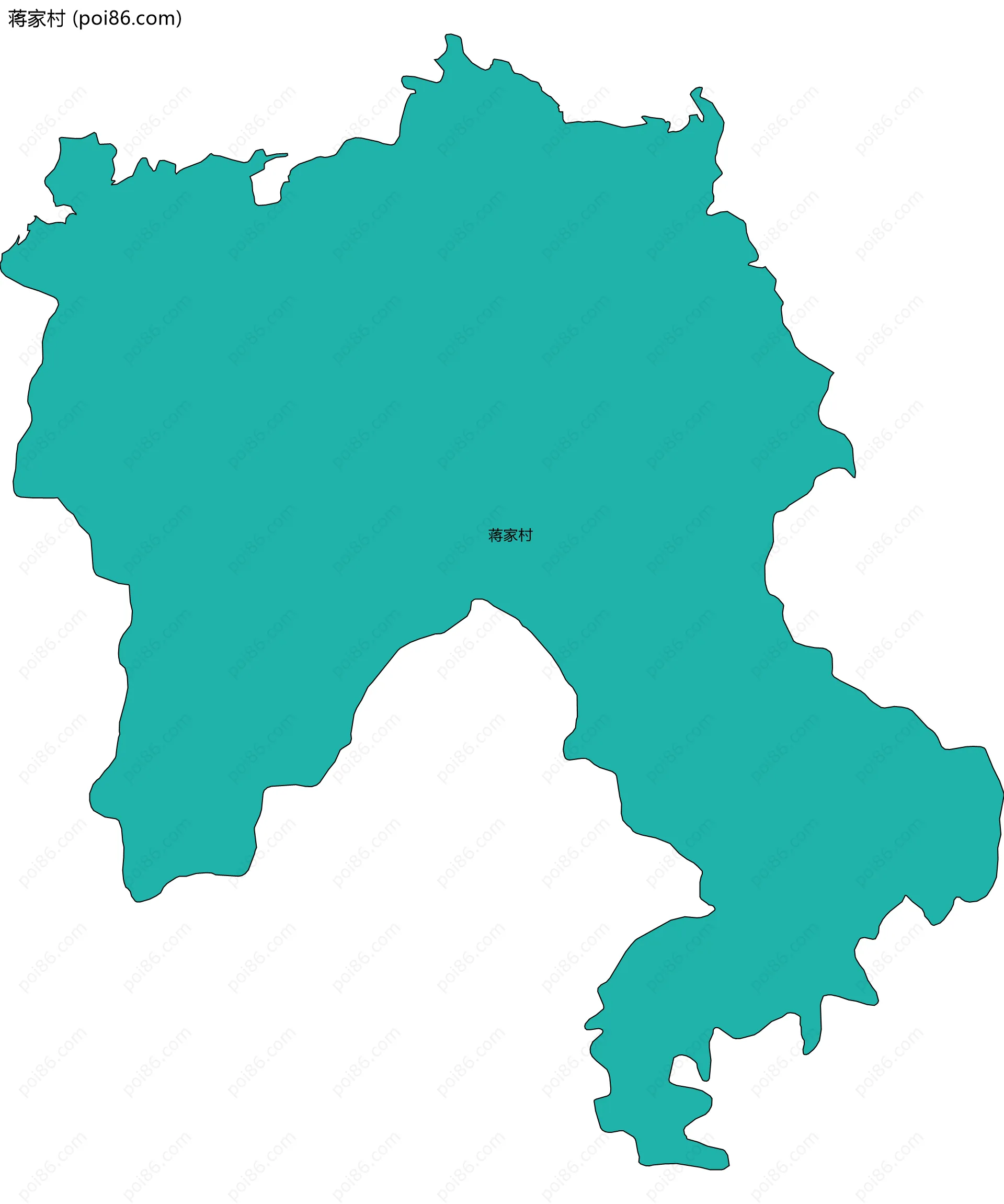 蒋家村边界地图