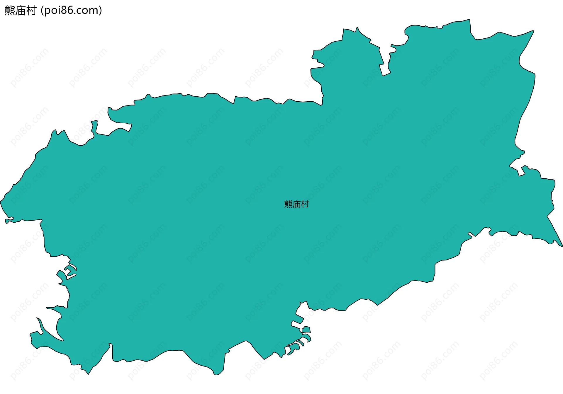 熊庙村边界地图