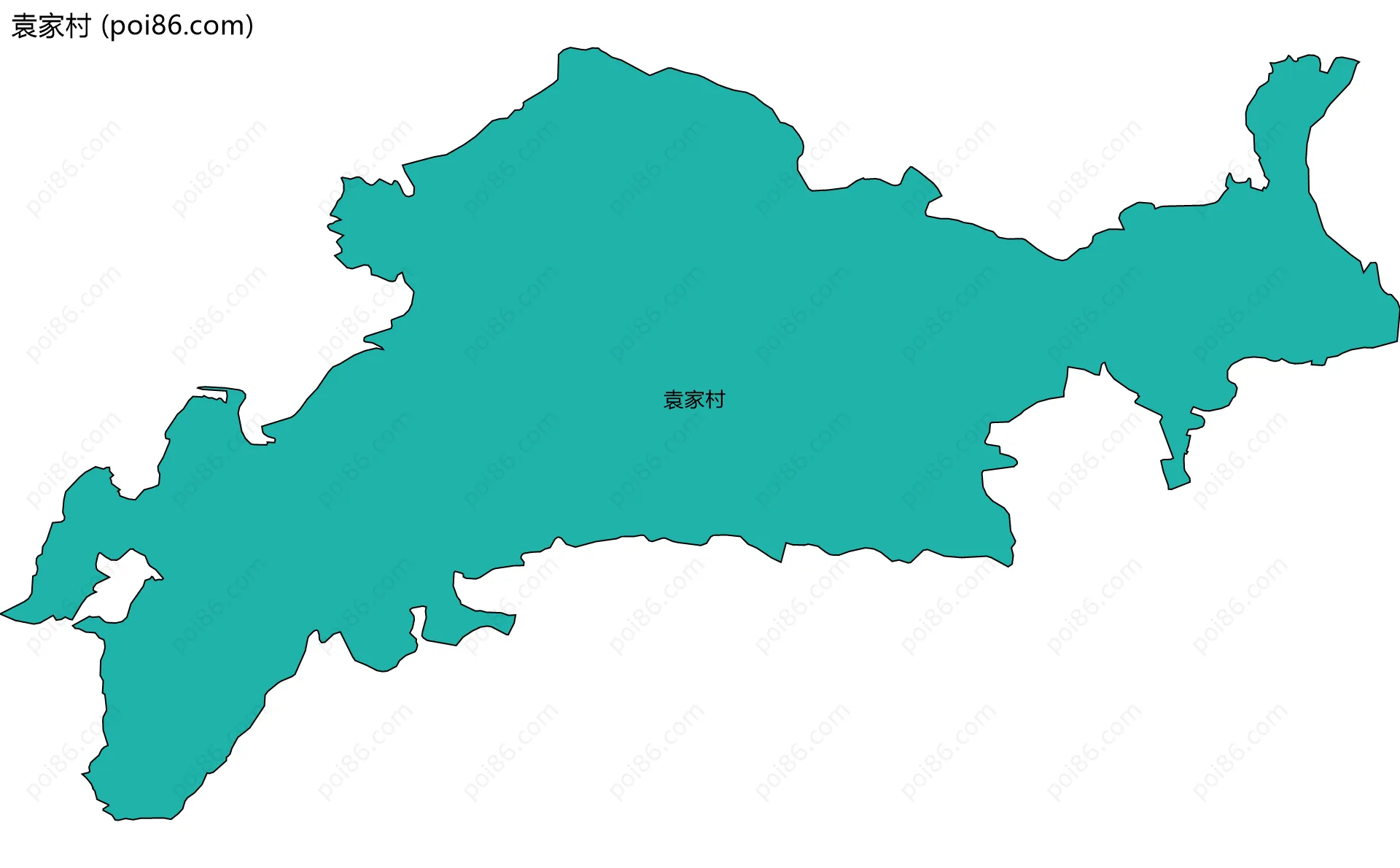 袁家村边界地图