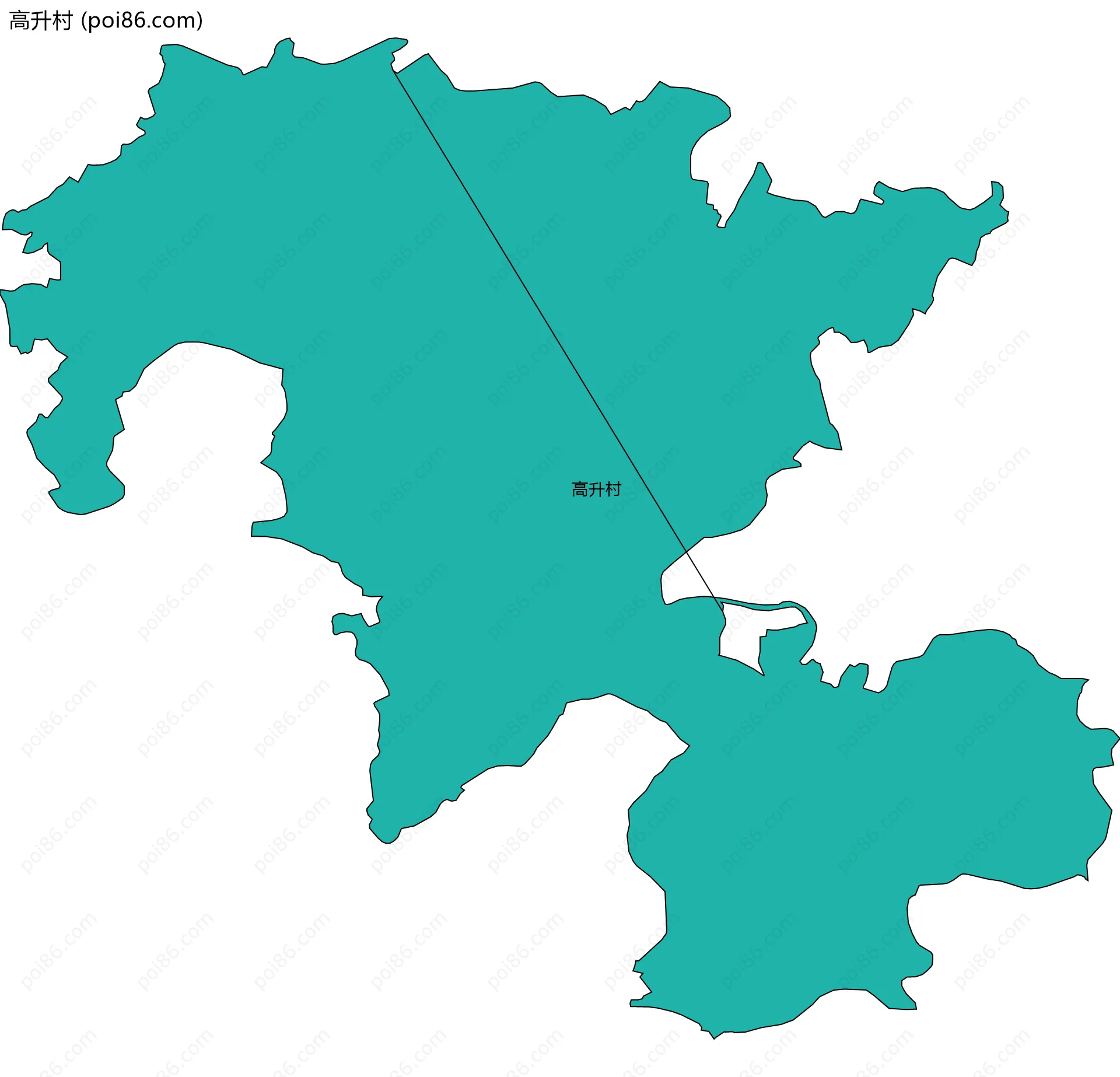 高升村边界地图