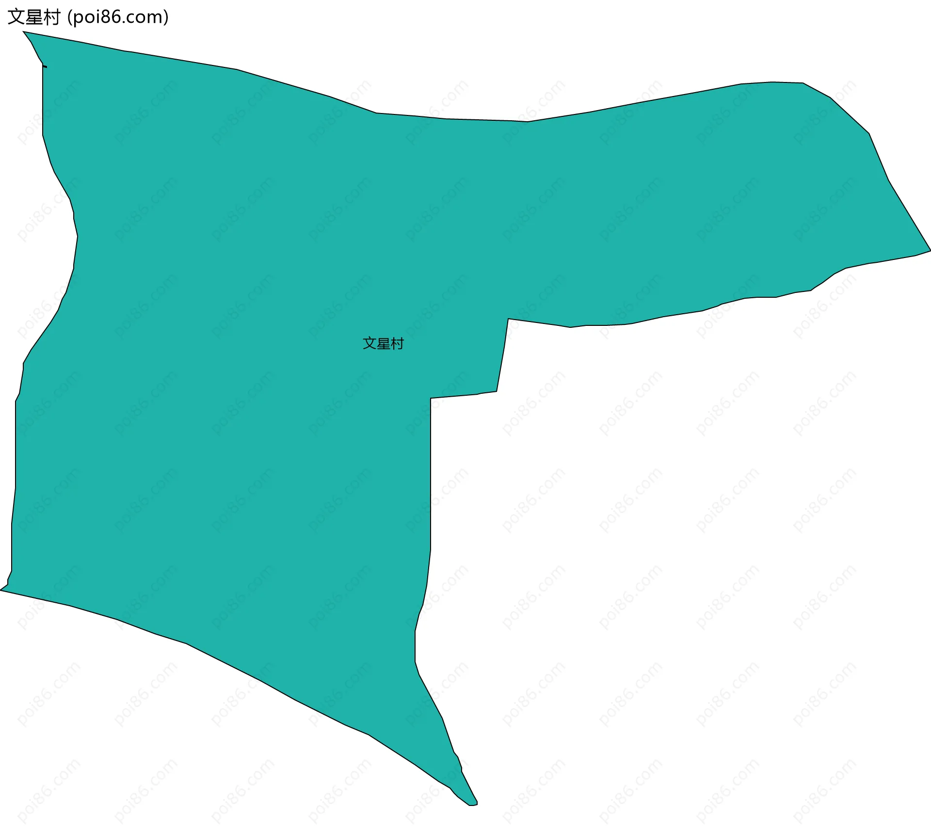 文星村边界地图