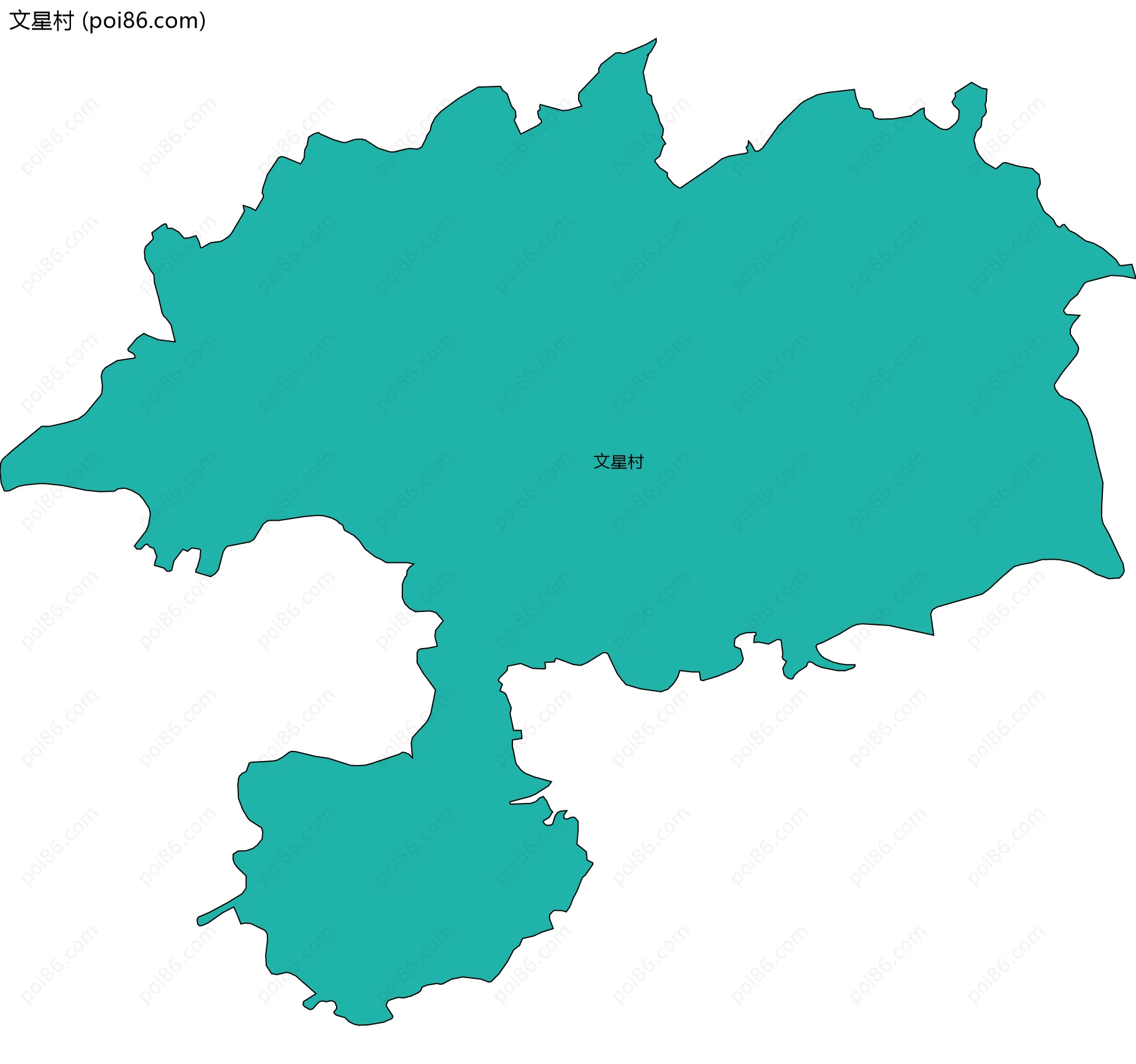 文星村边界地图