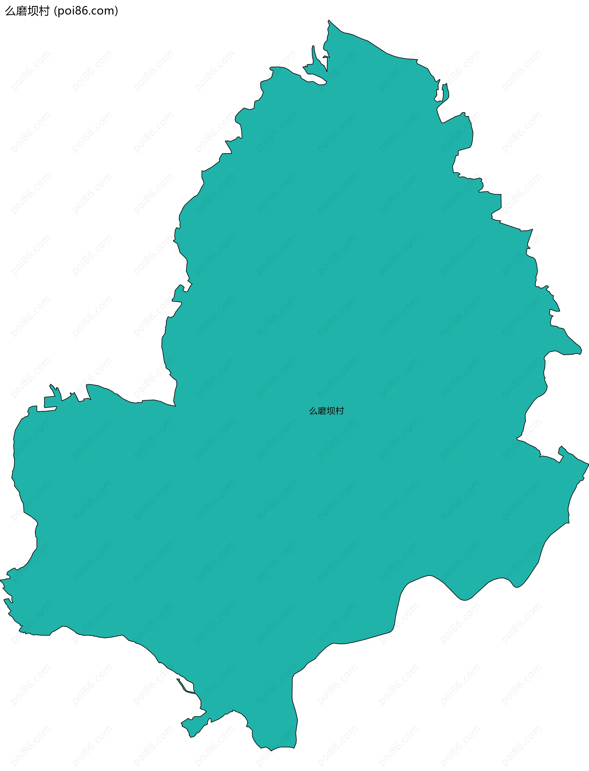 么磨坝村边界地图