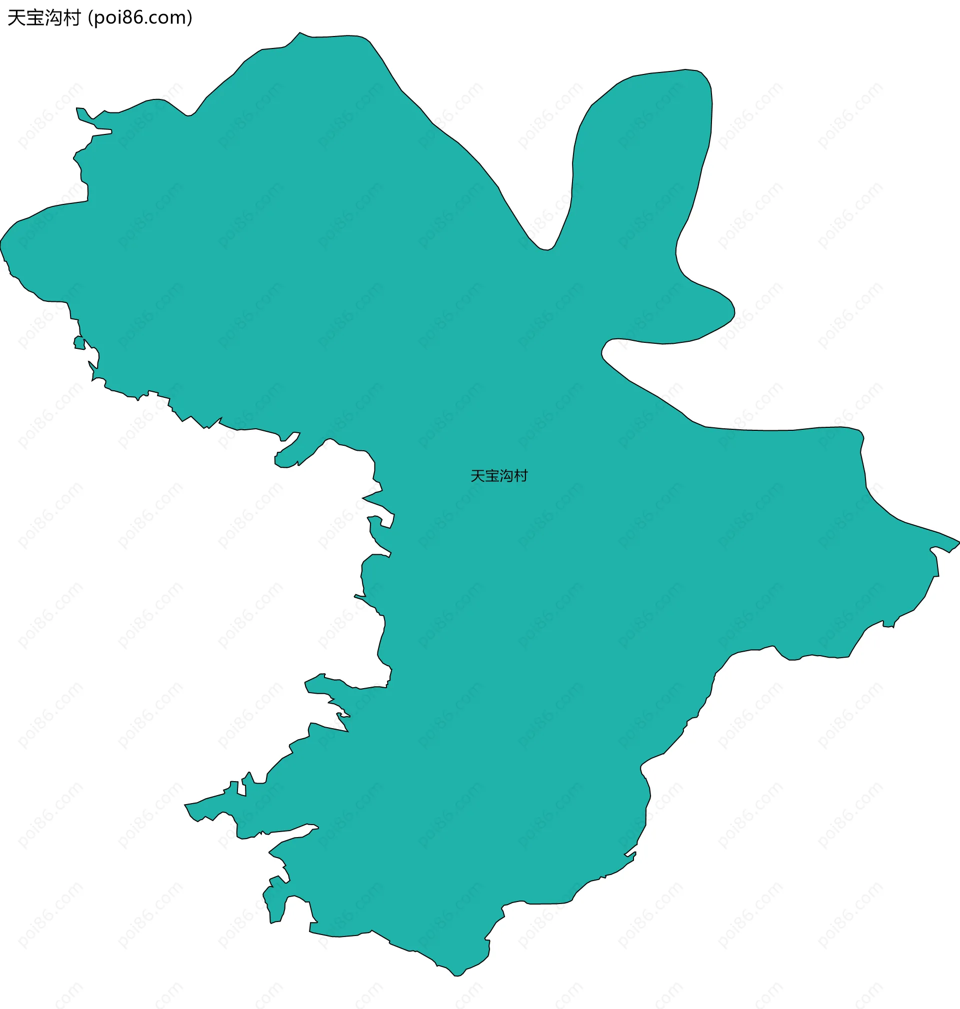天宝沟村边界地图