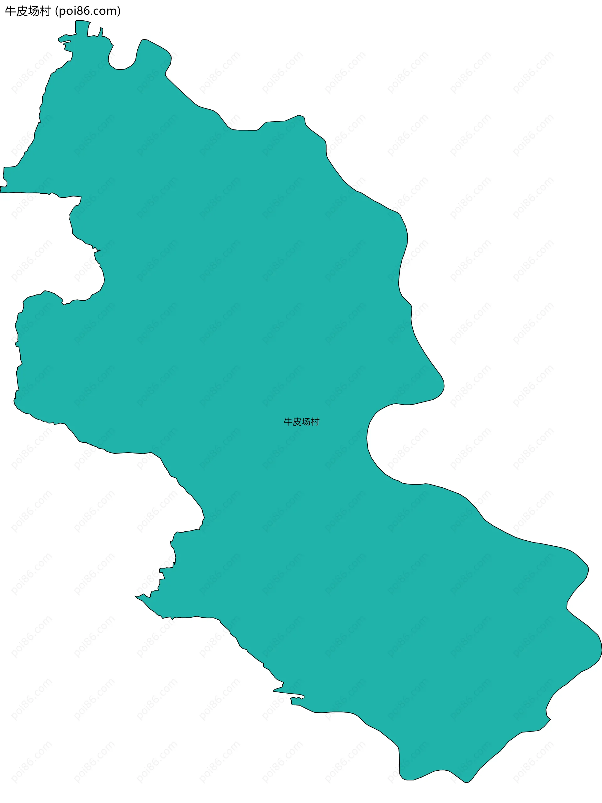 牛皮场村边界地图