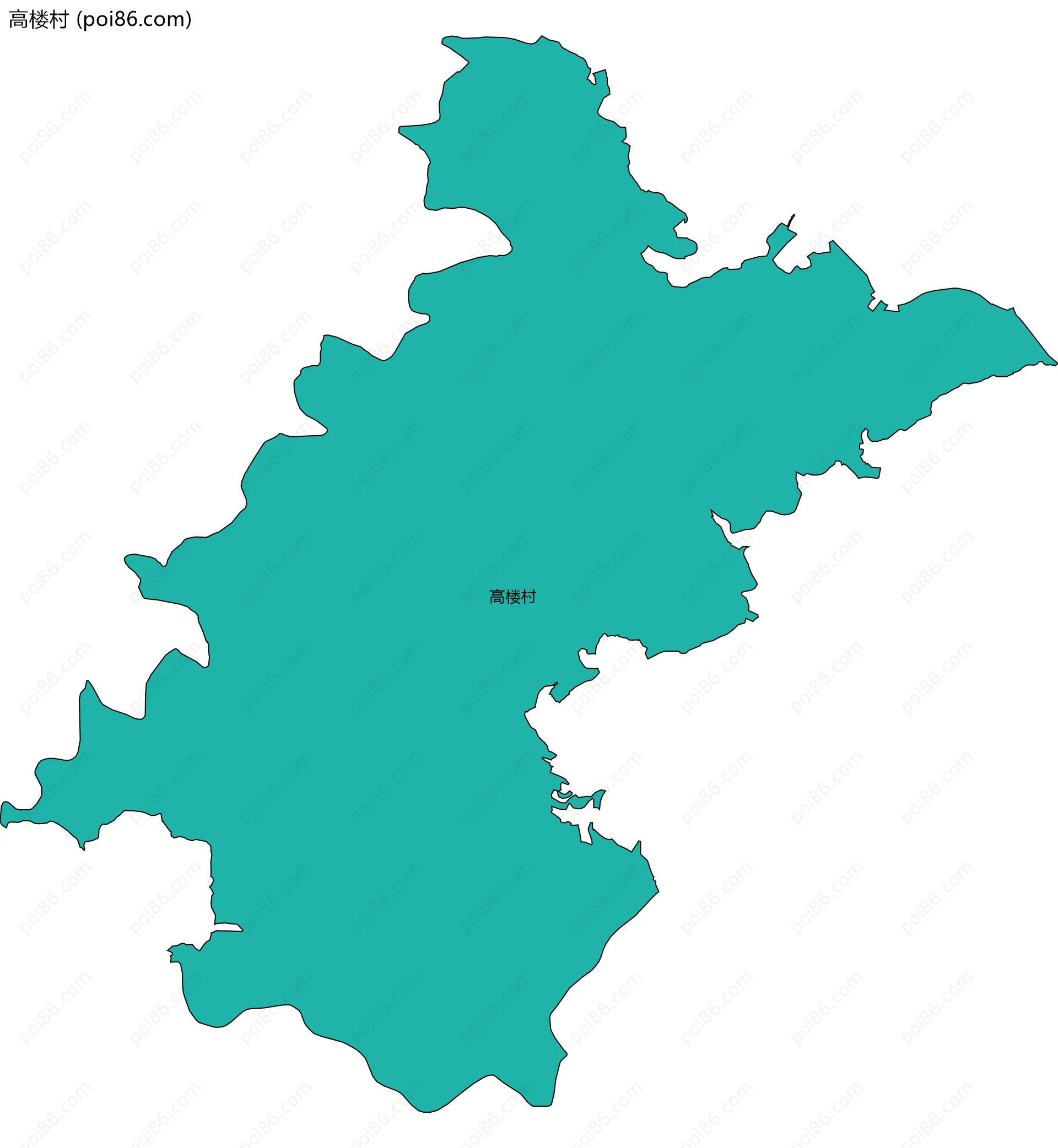 高楼村边界地图