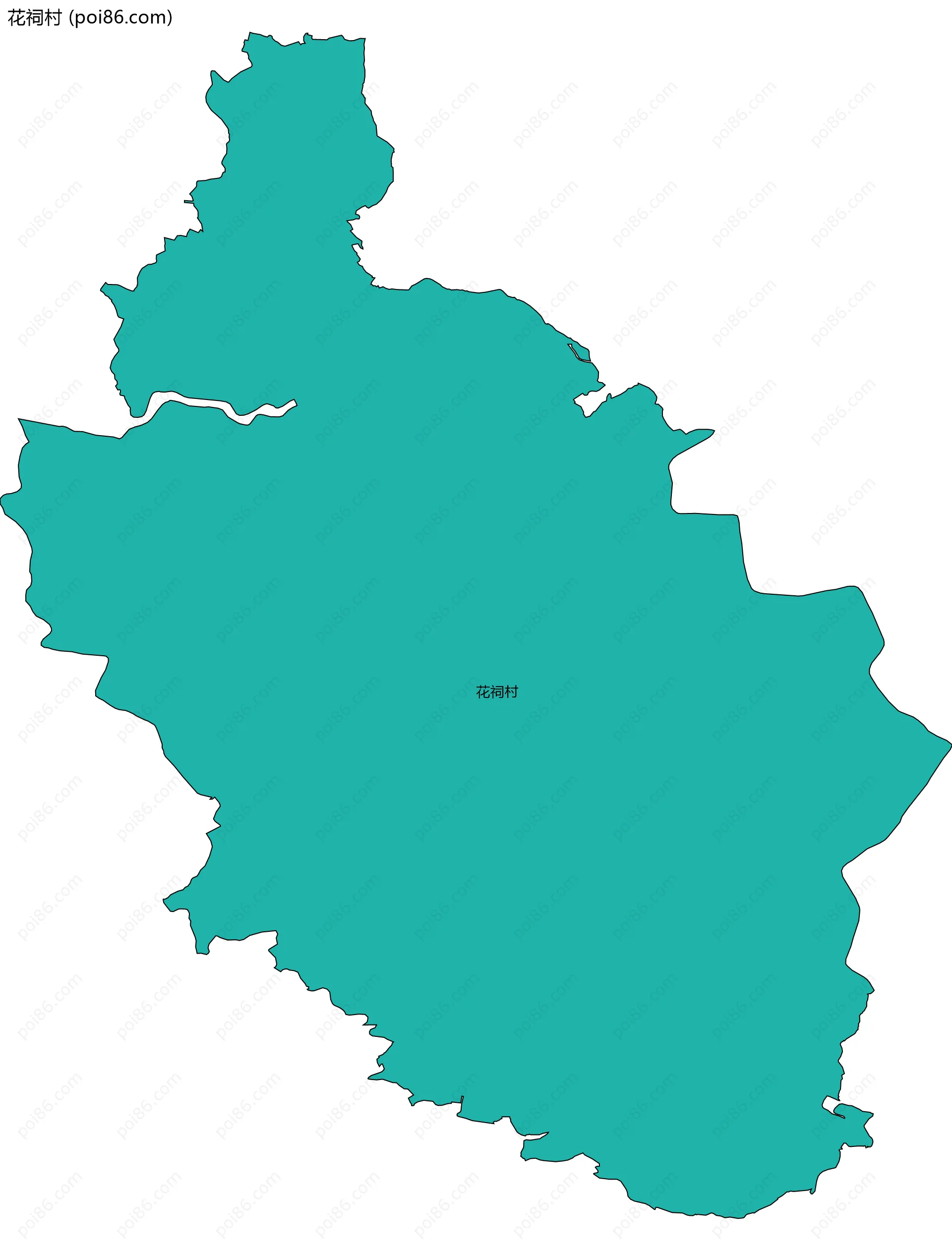 花祠村边界地图