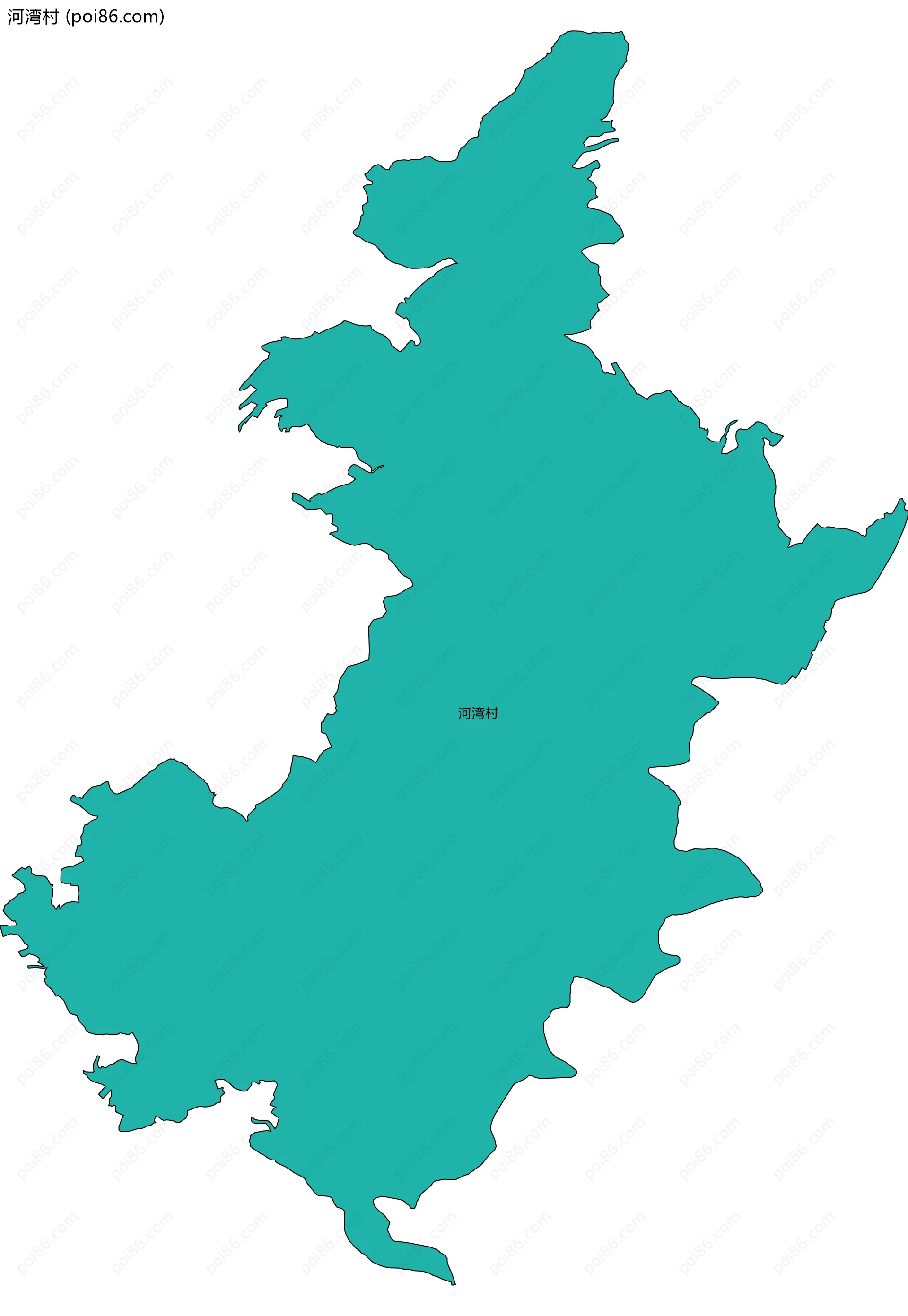 河湾村边界地图