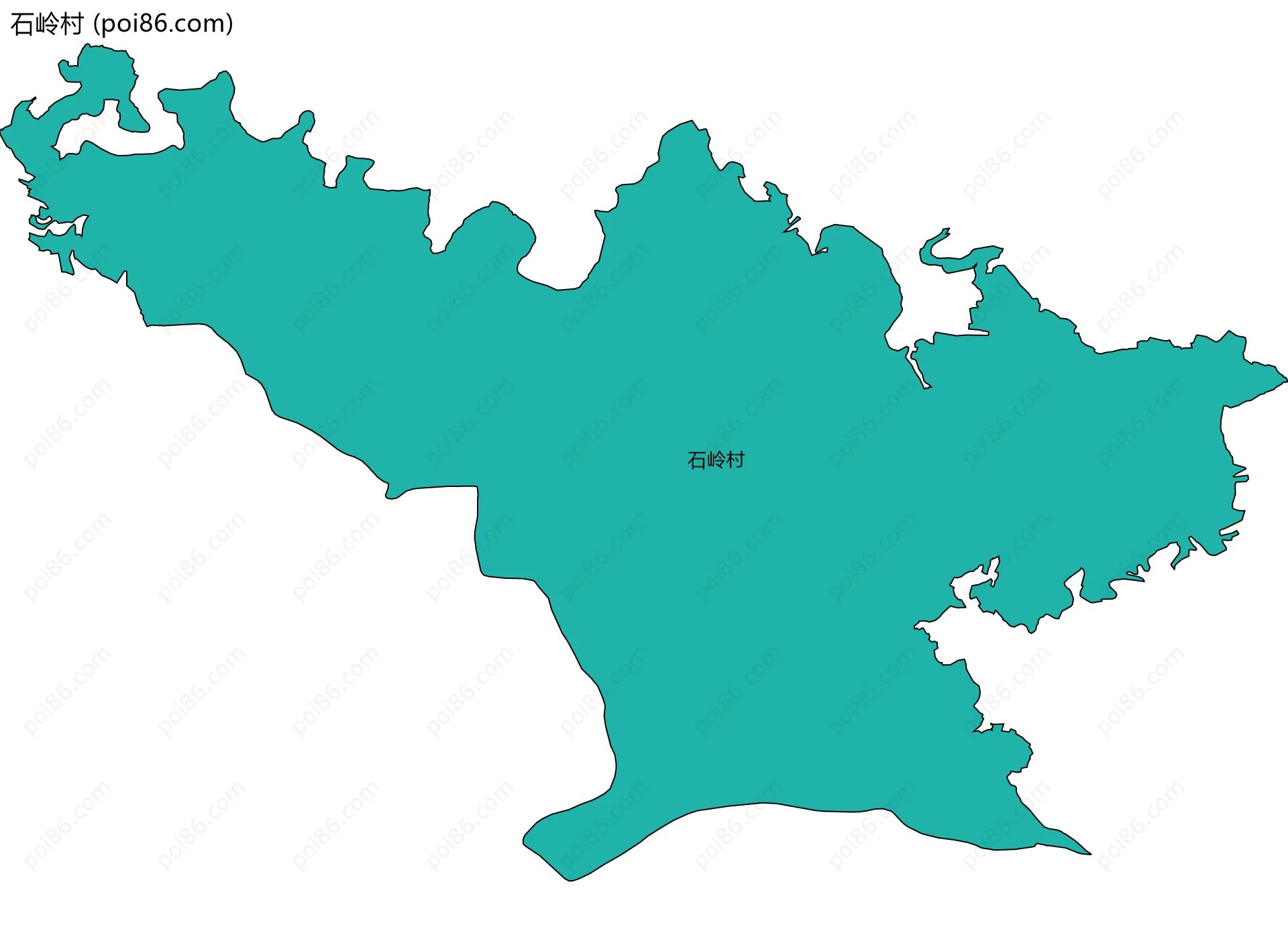 石岭村边界地图