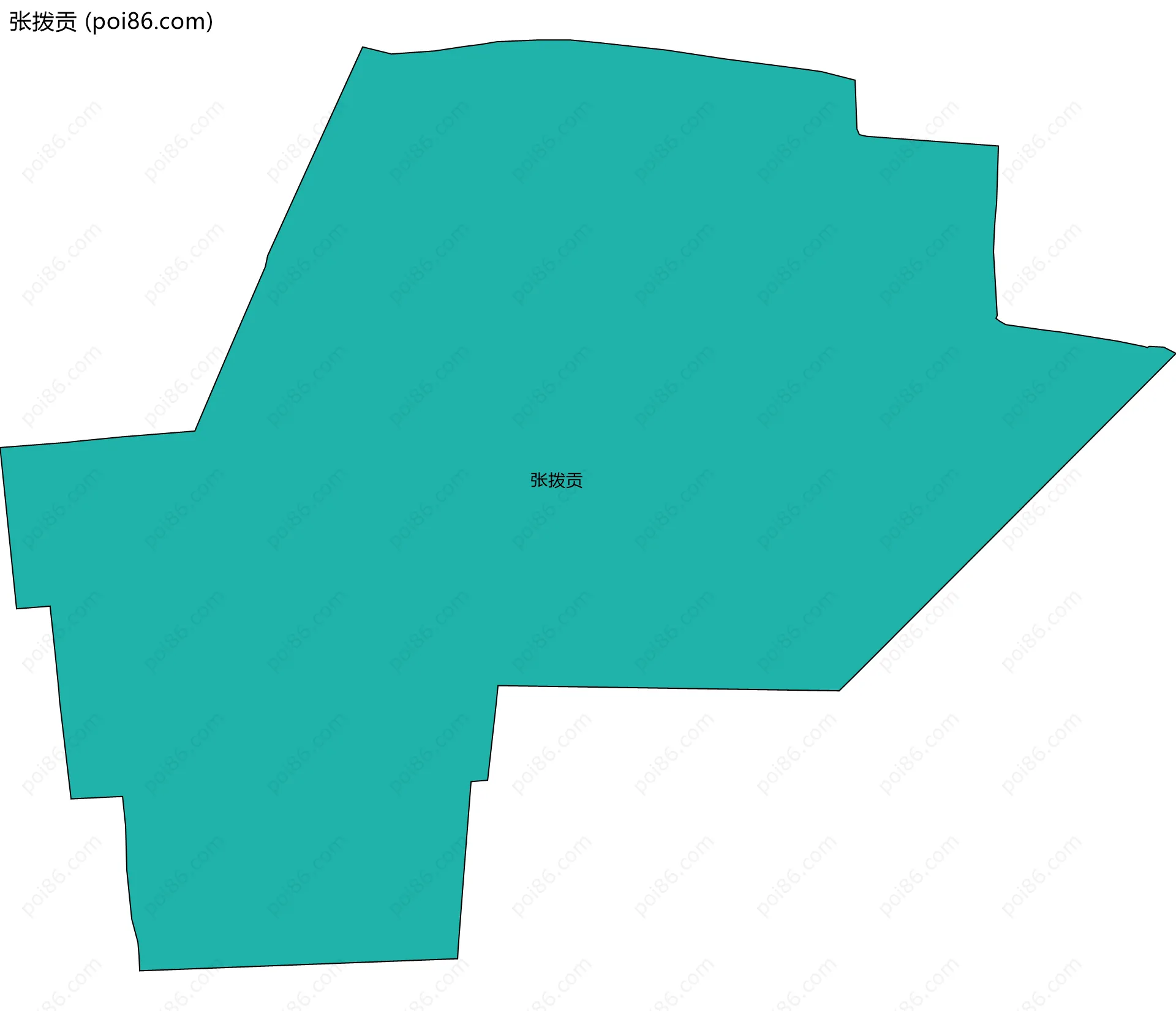 张拨贡边界地图