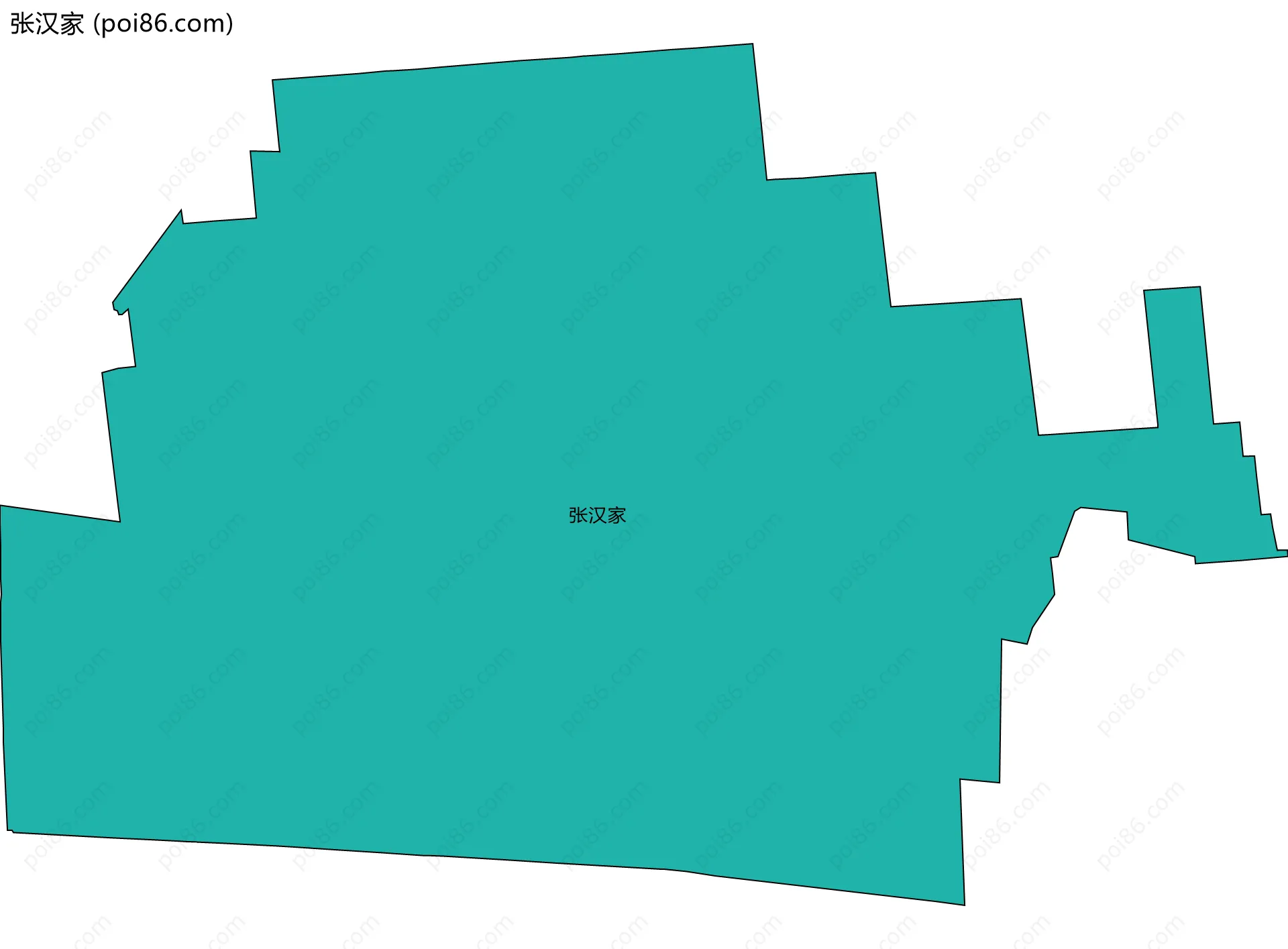 张汉家边界地图