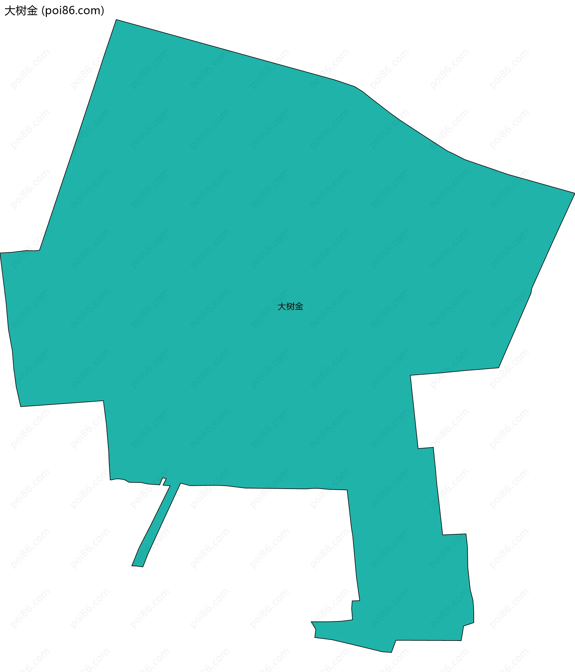 大树金边界地图