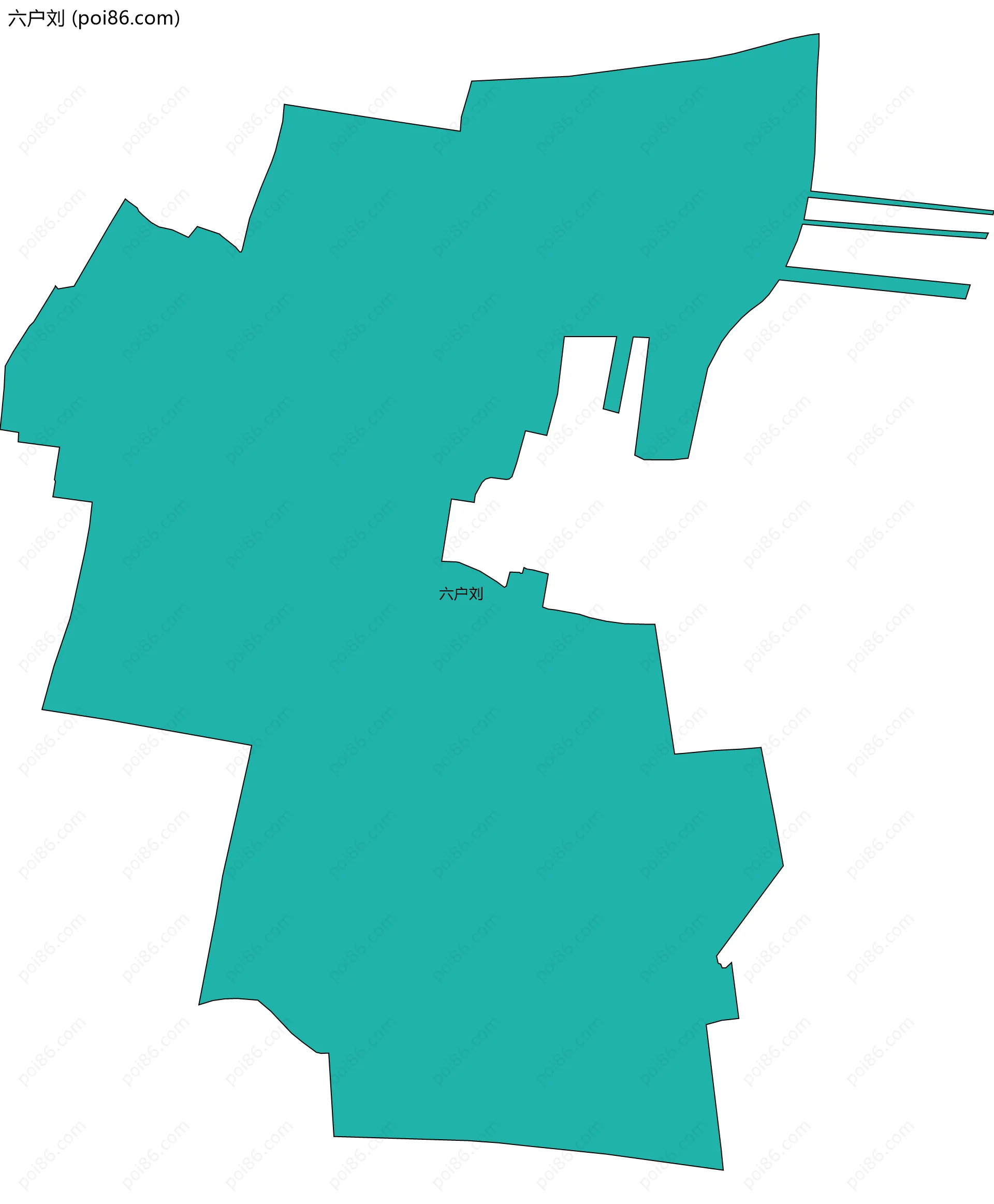 六户刘边界地图