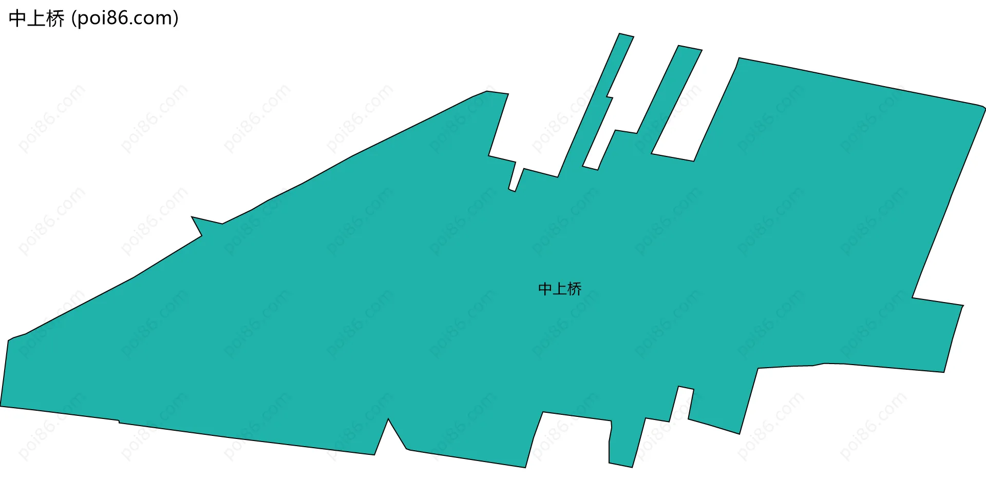 中上桥边界地图