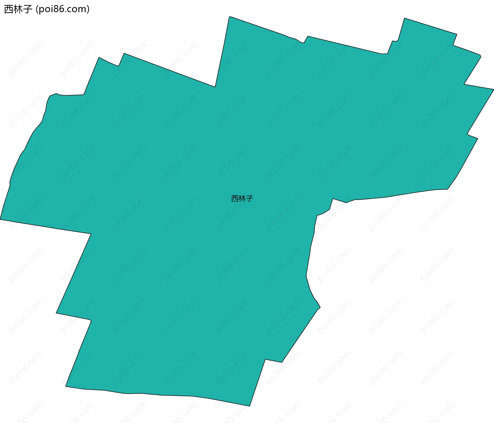 西林子边界地图