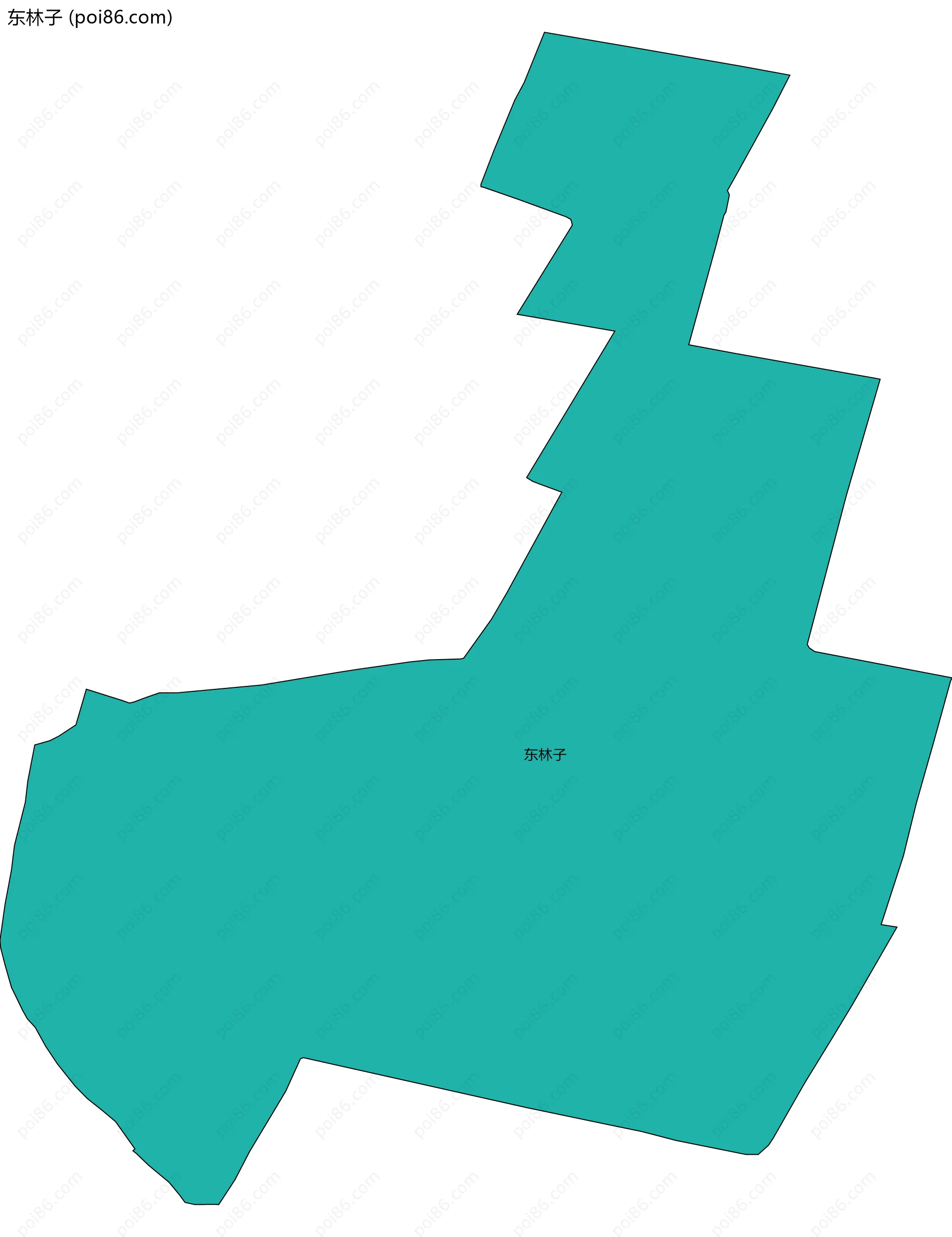 东林子边界地图