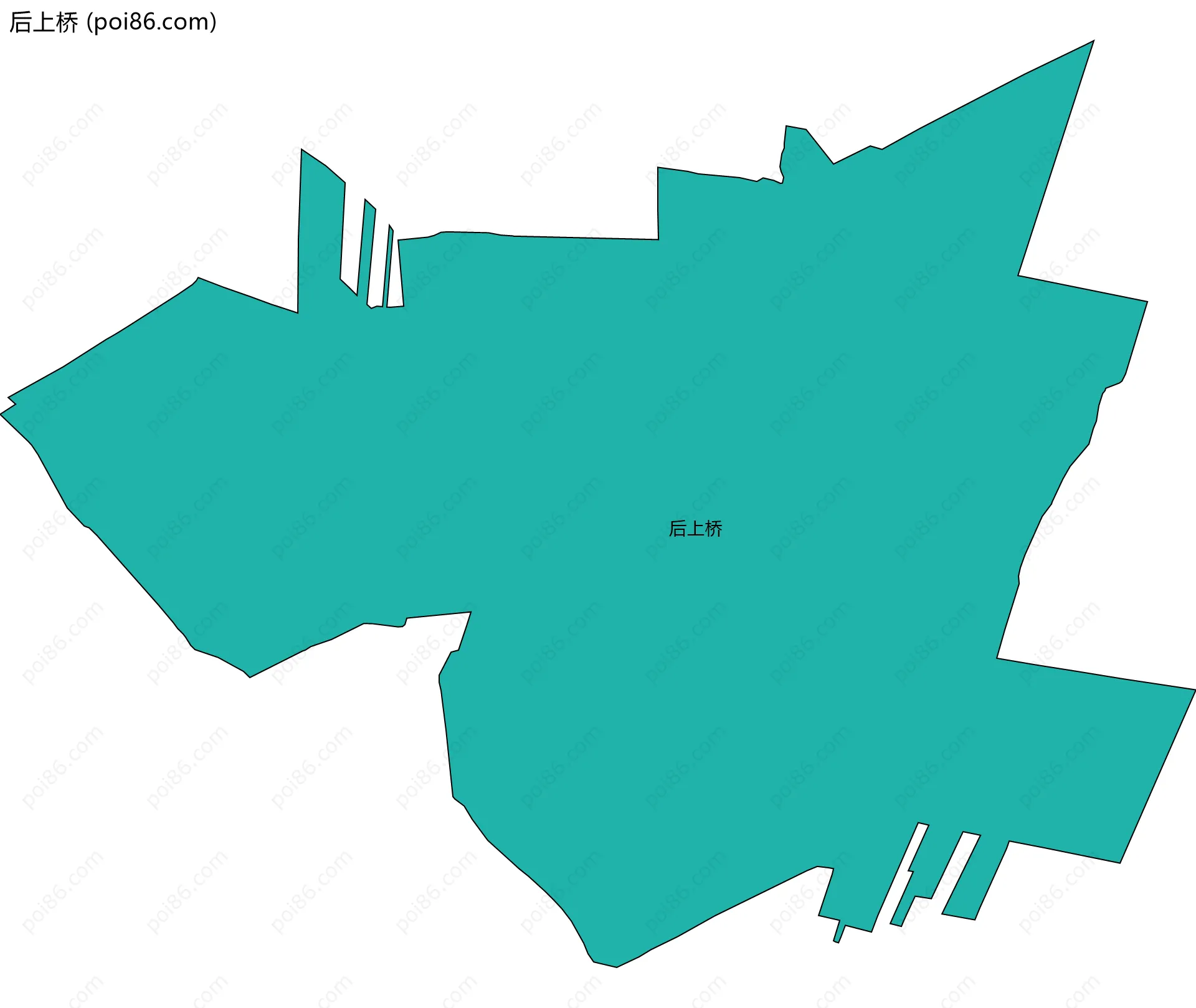 后上桥边界地图