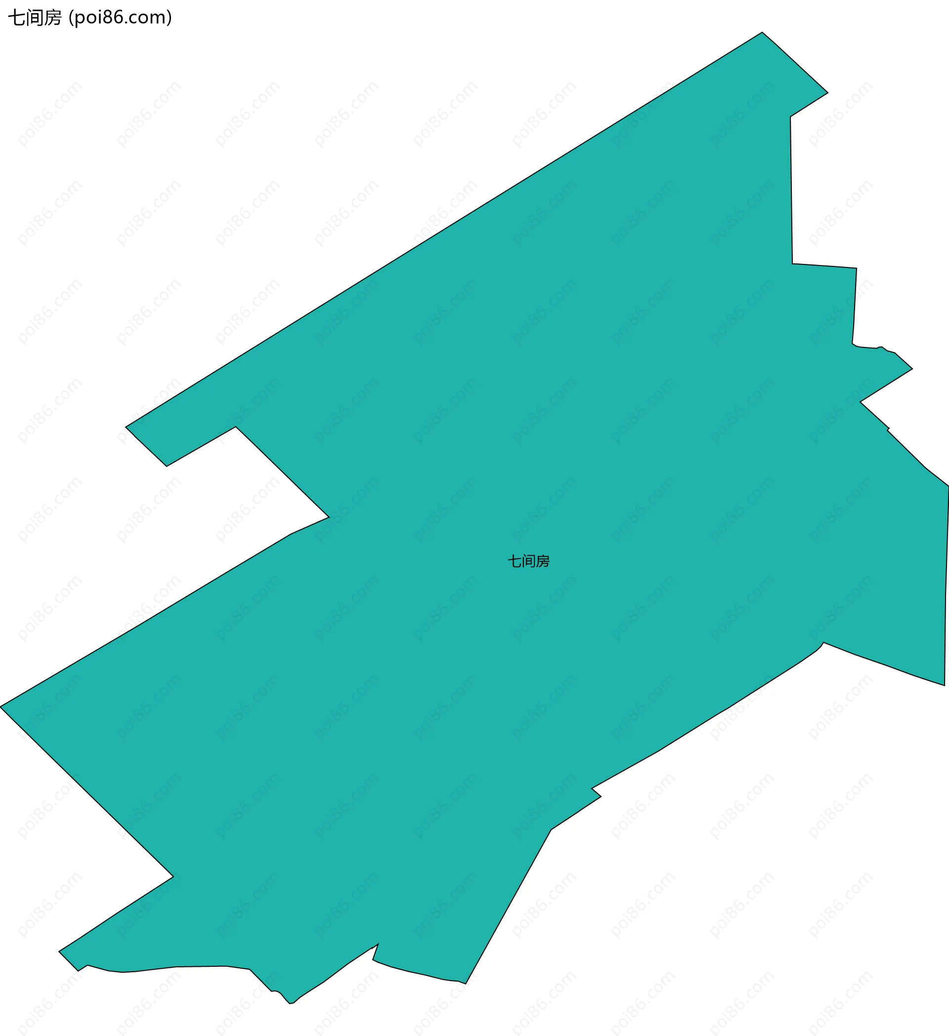 七间房边界地图
