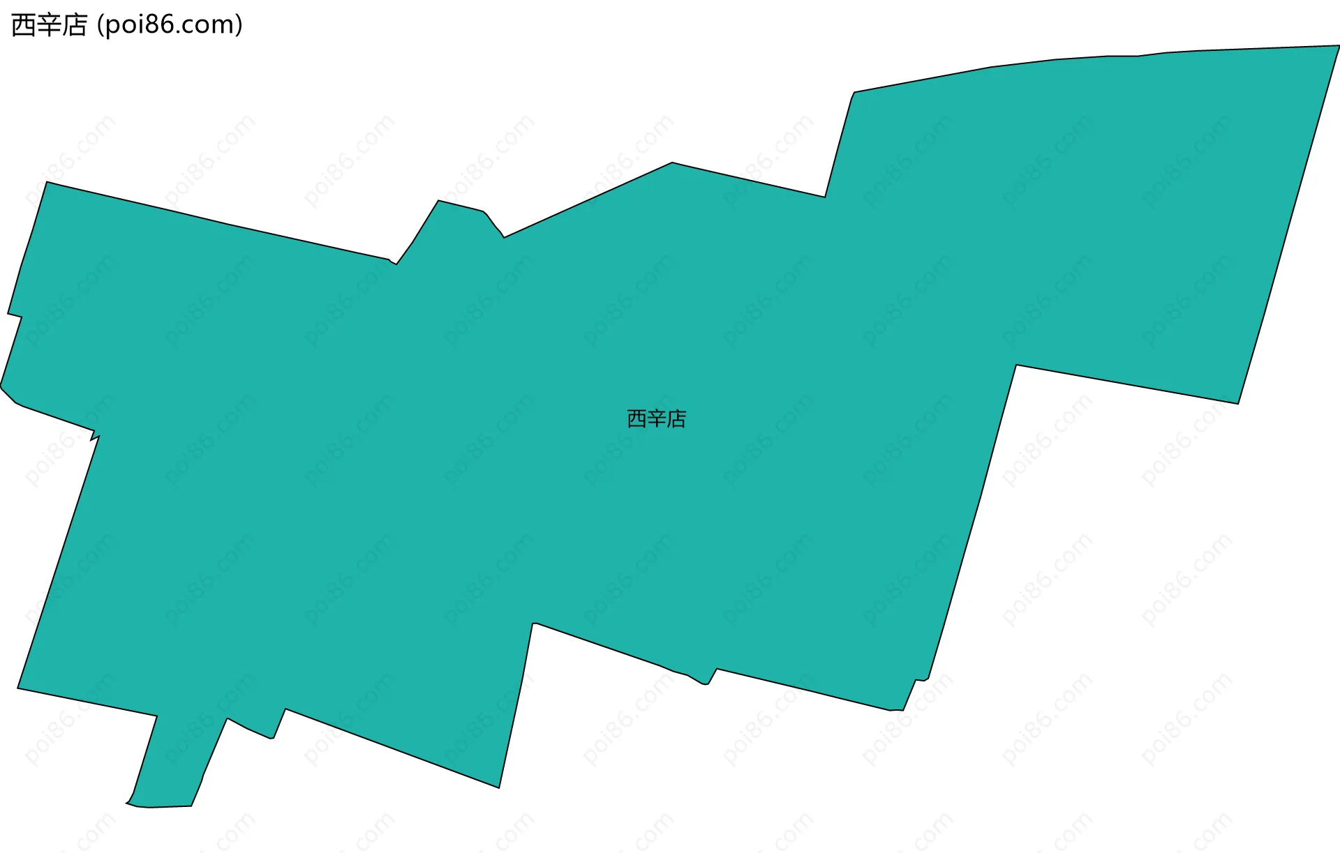 西辛店边界地图