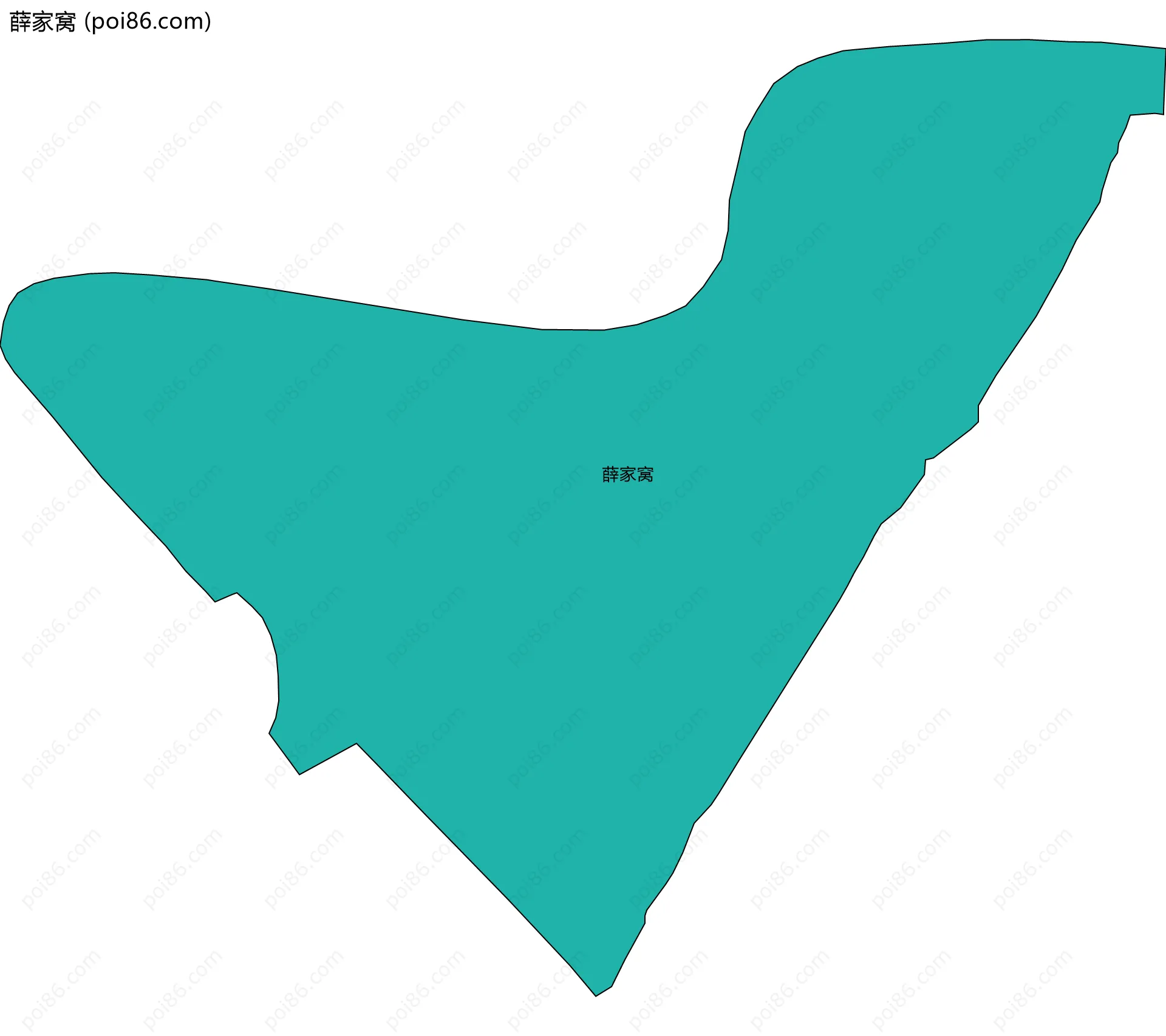 薛家窝边界地图
