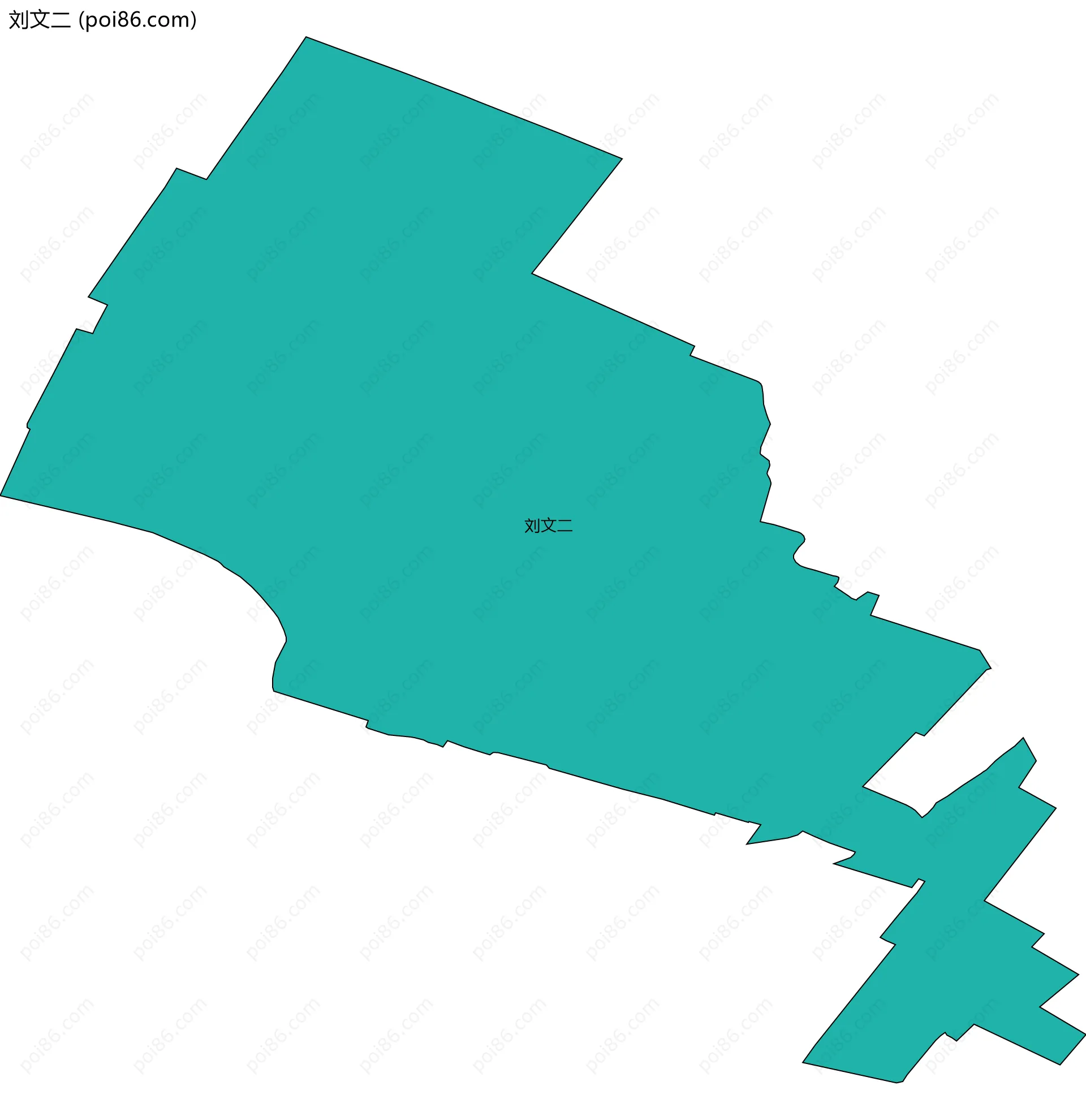 刘文二边界地图