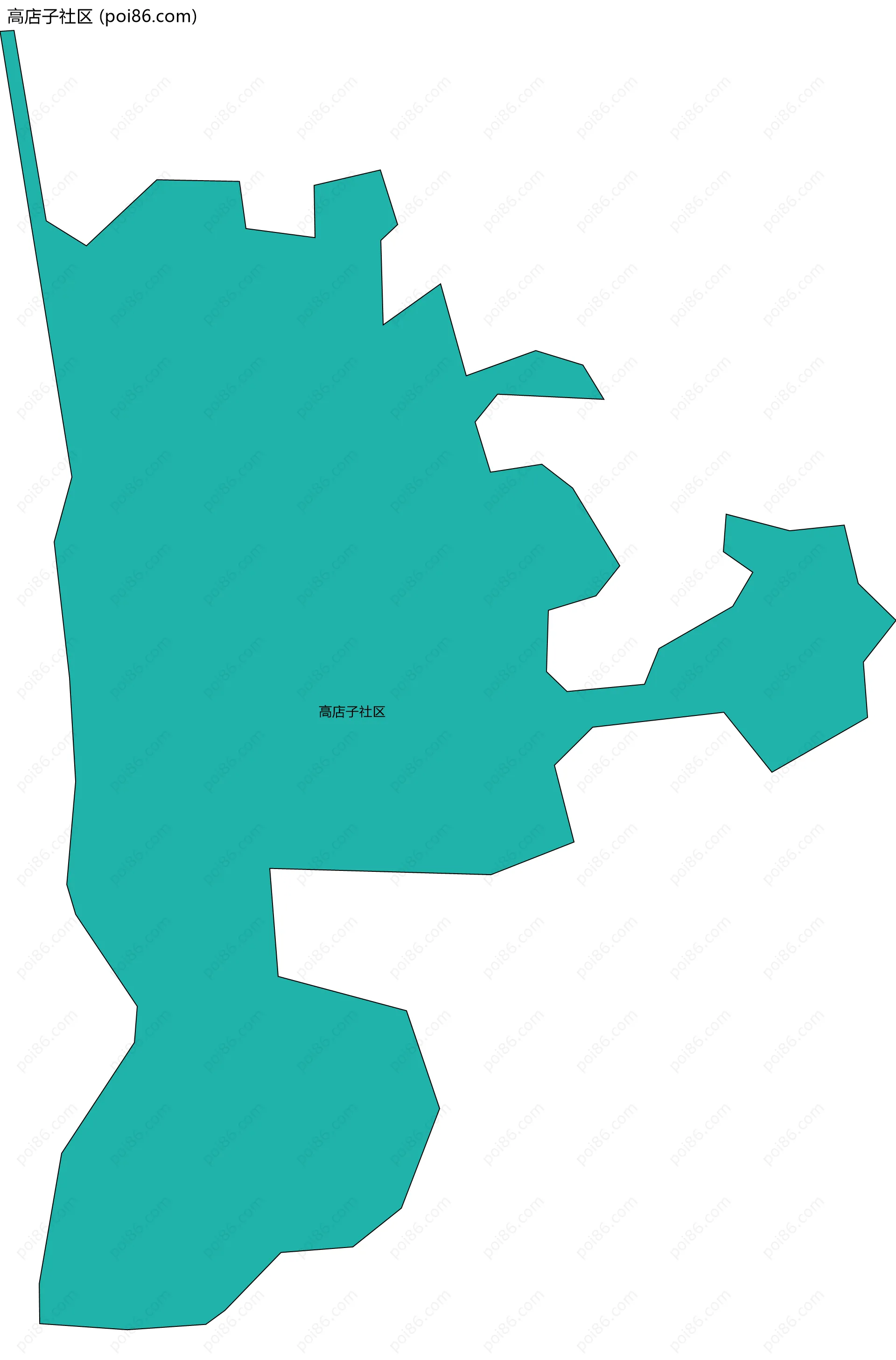 高店子社区边界地图