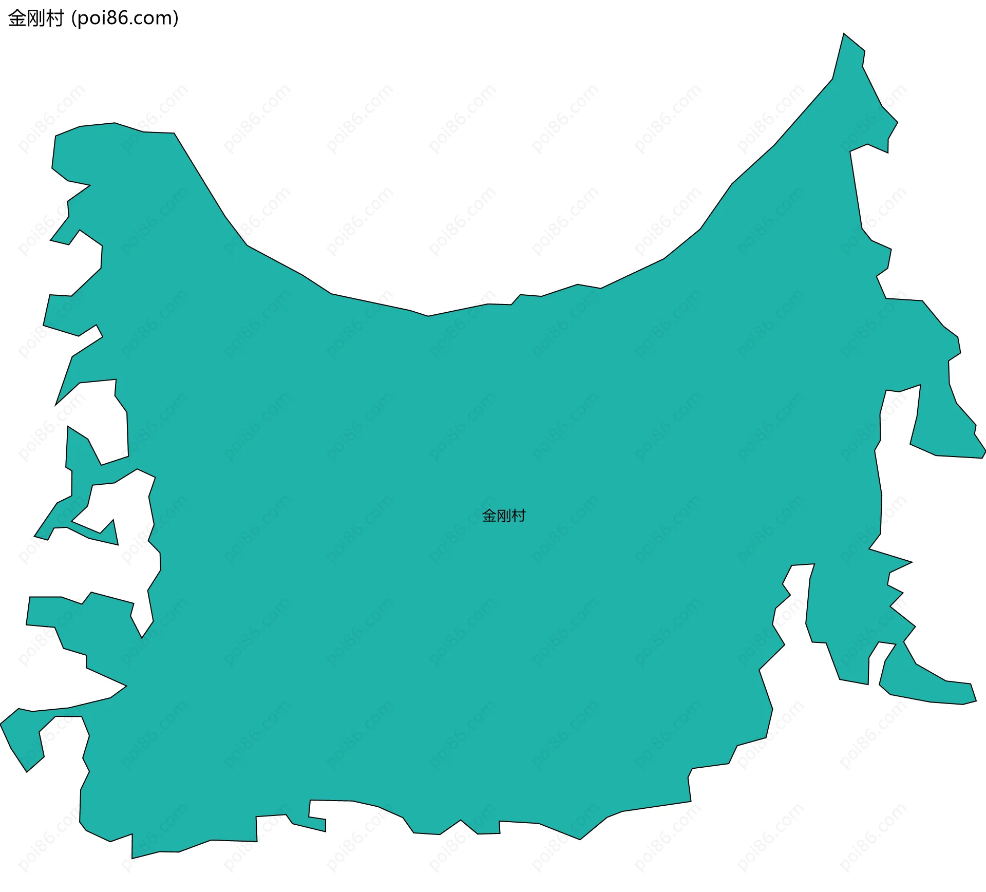 金刚村边界地图