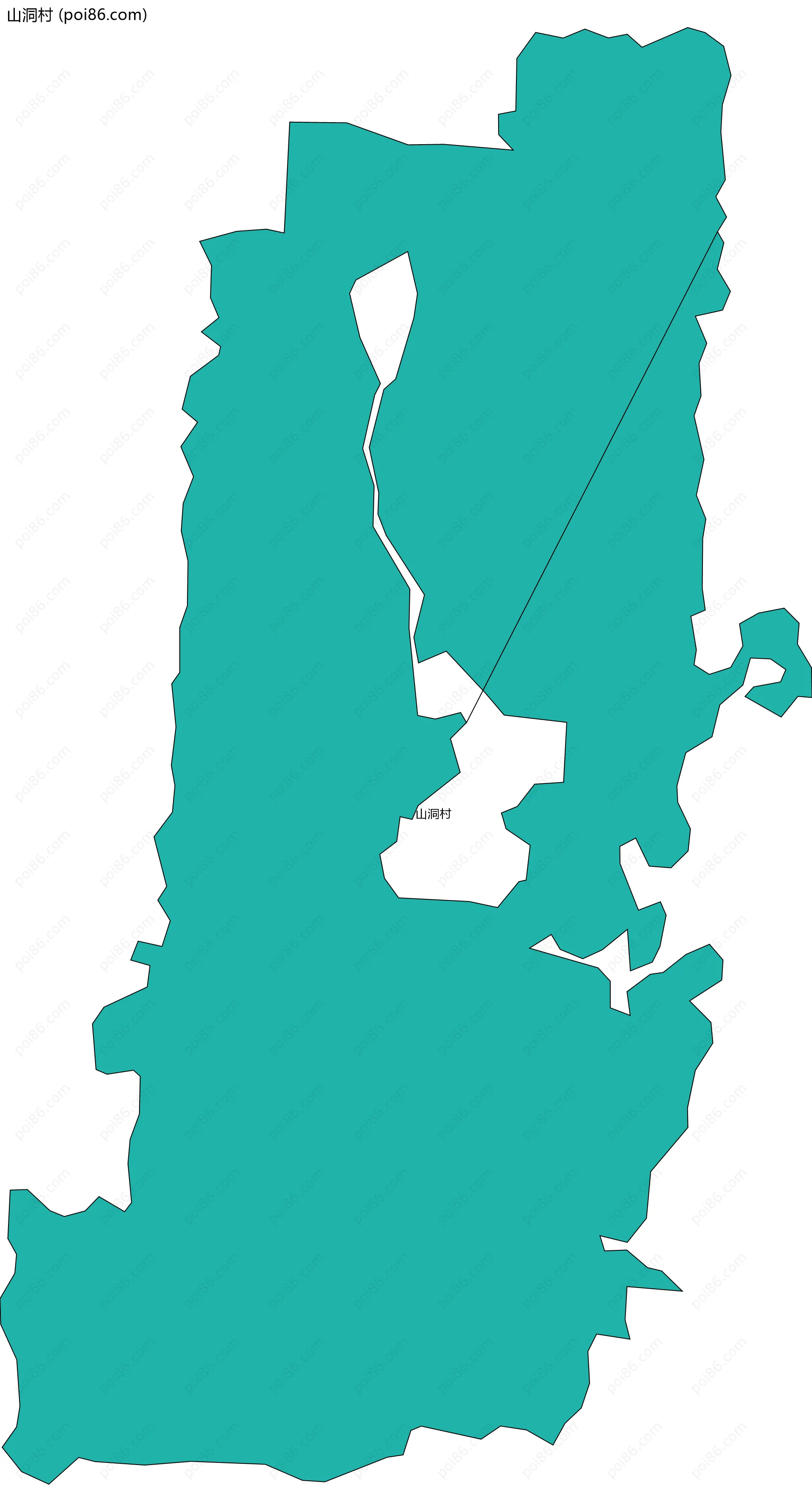 山洞村边界地图