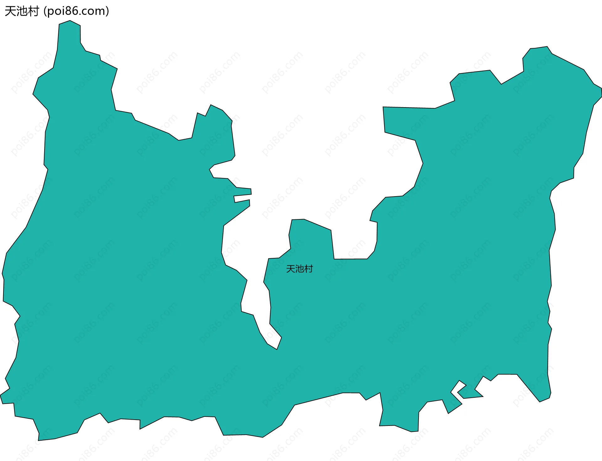 天池村边界地图