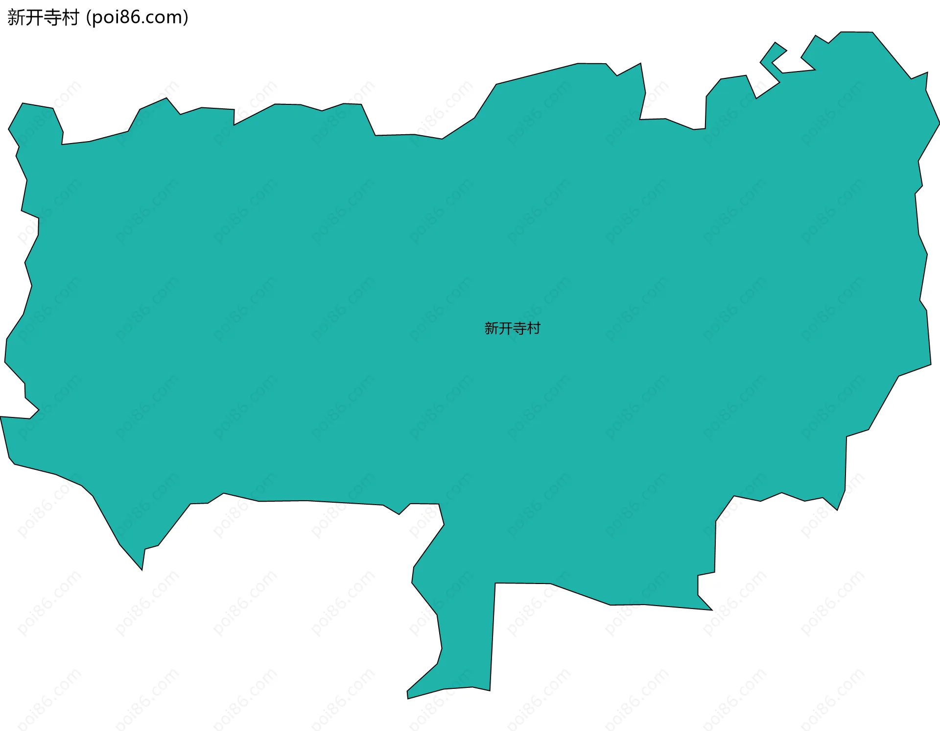 新开寺村边界地图